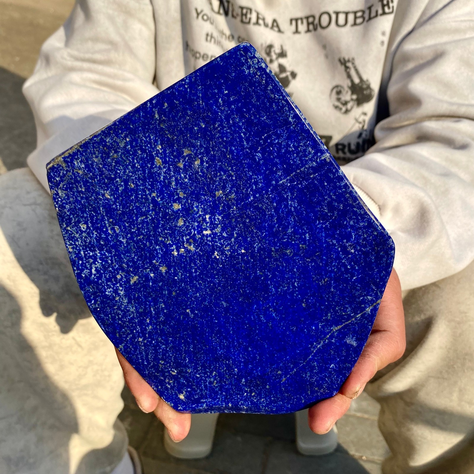 4.1LB Natural Stone Lapis Lazuli Freeform Polished Crystal Mineral Specimen