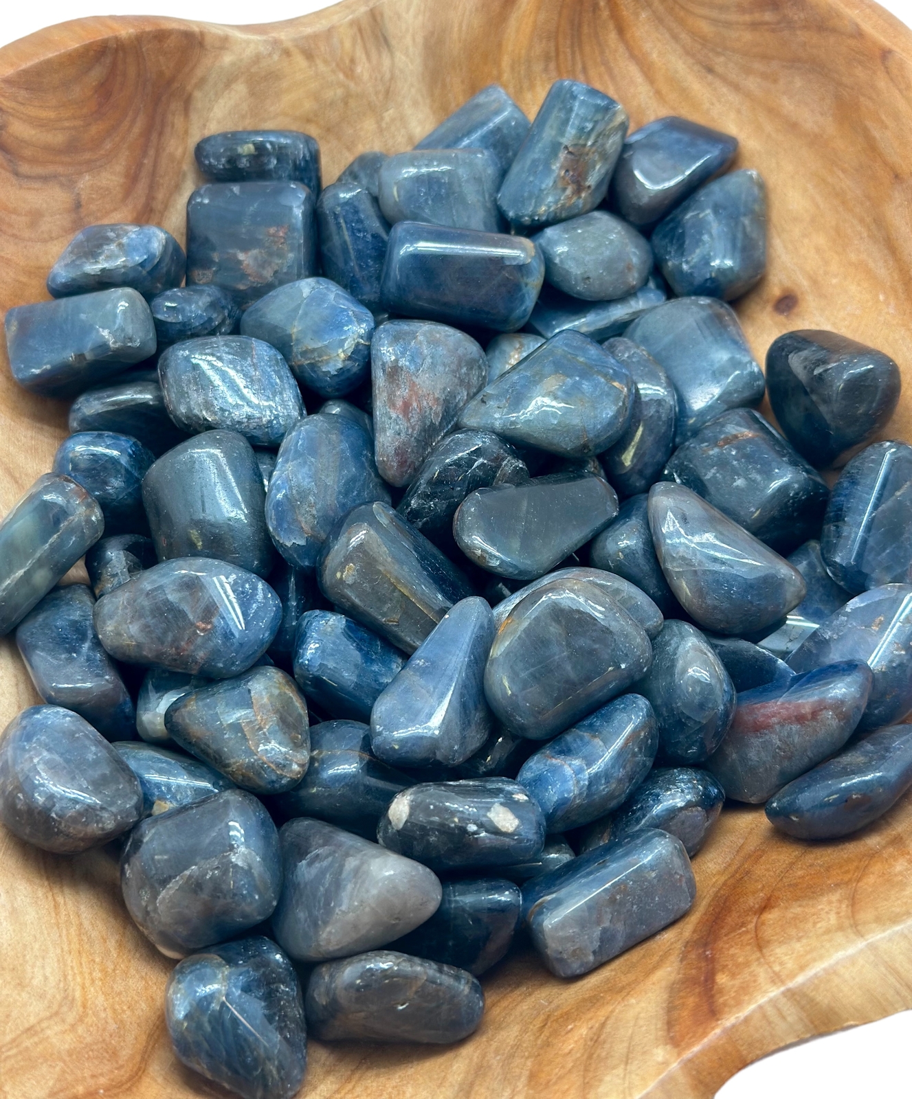 Blue Sapphire Tumbled Stone (Grade A) Natural Blue Sapphire Gemstone from India