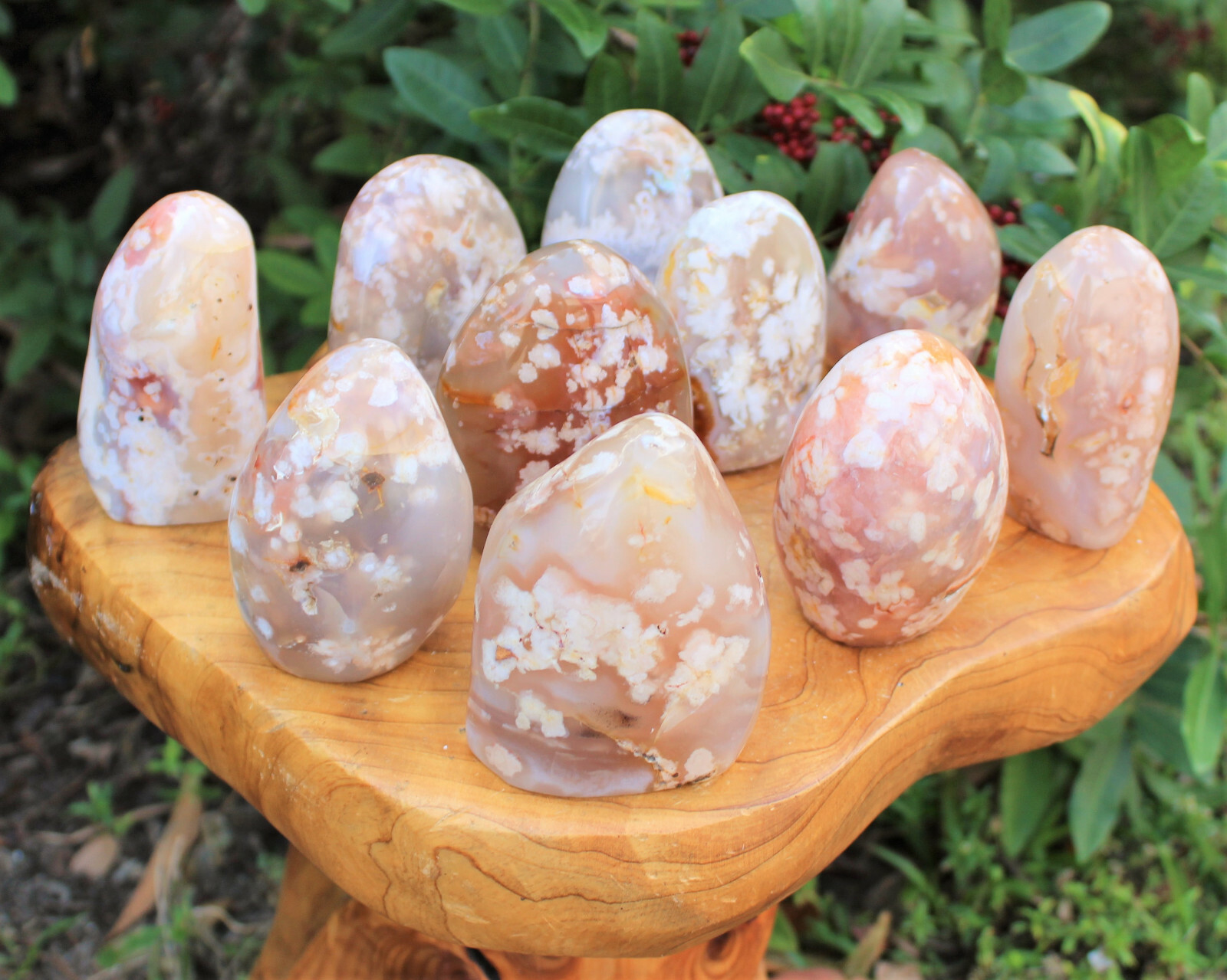 Flower Agate Freeform – Stunning Polished Free Standing Crystal Display Specimen
