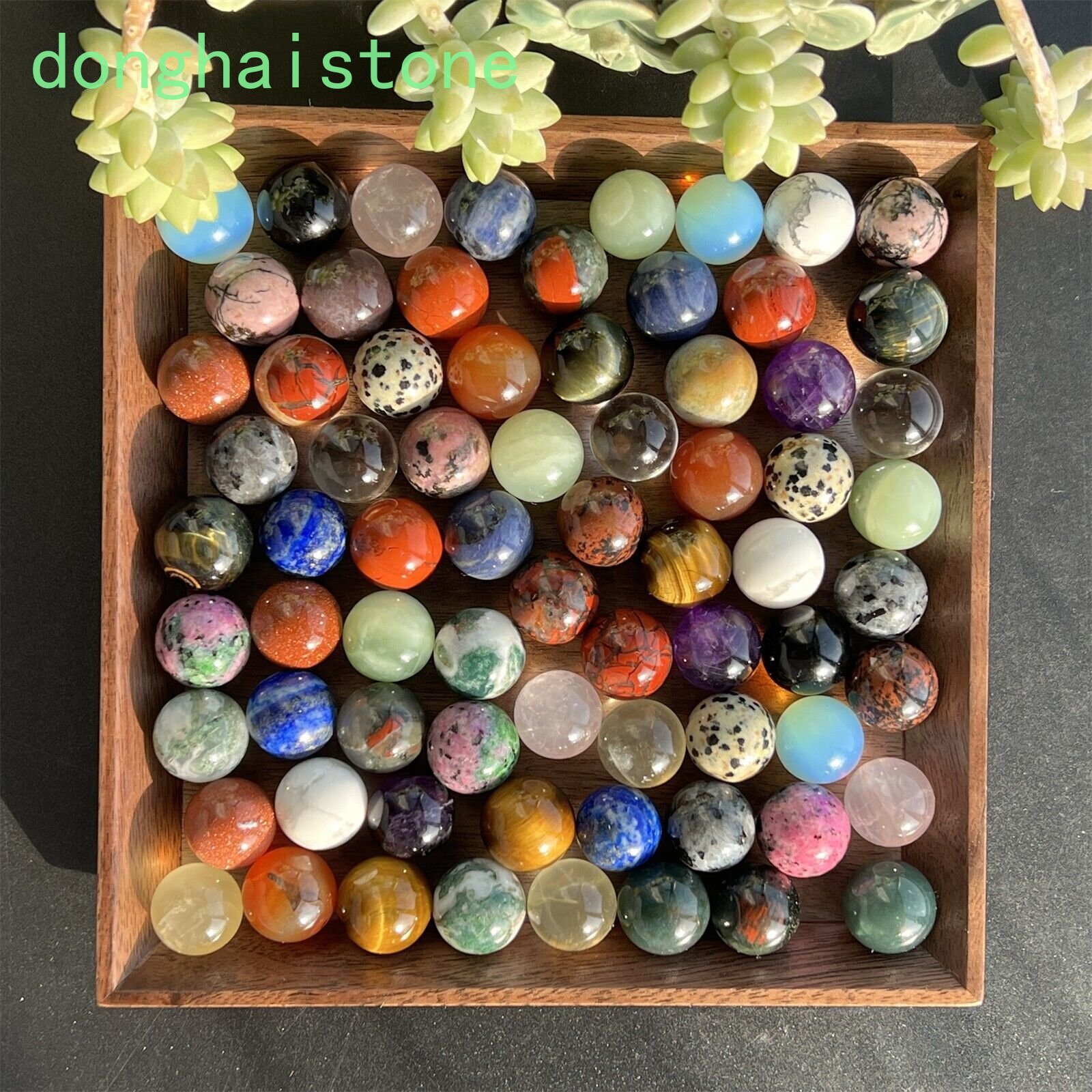 13x Wholesale Natural Mixed sphere quartz crystal ball Palm stone healing 15mm+