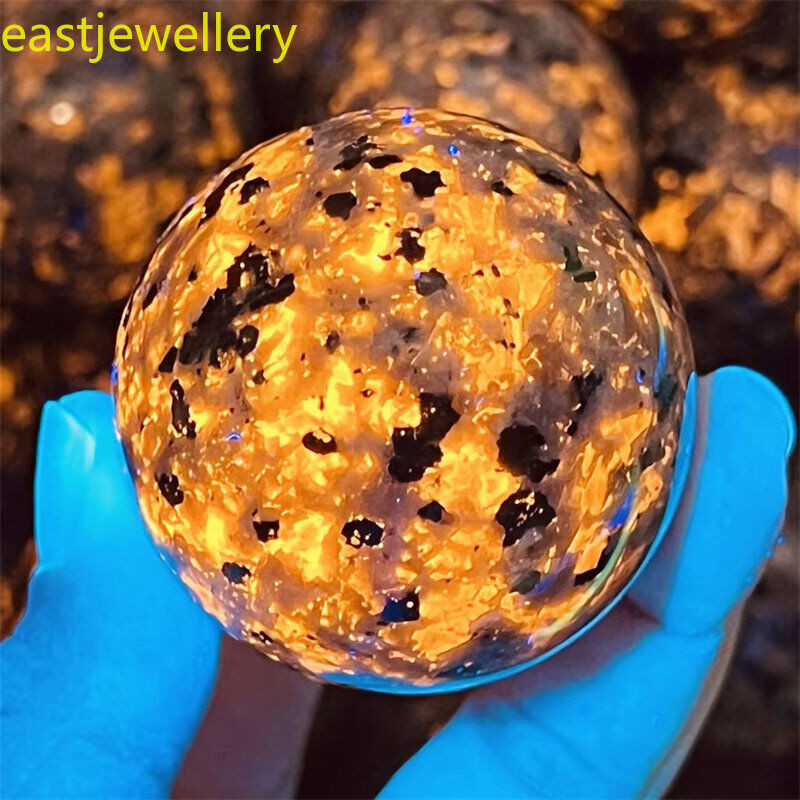 38mm+ Natural Yooperite Sphere quartz crystal Flame’s stone ball healing 1pc