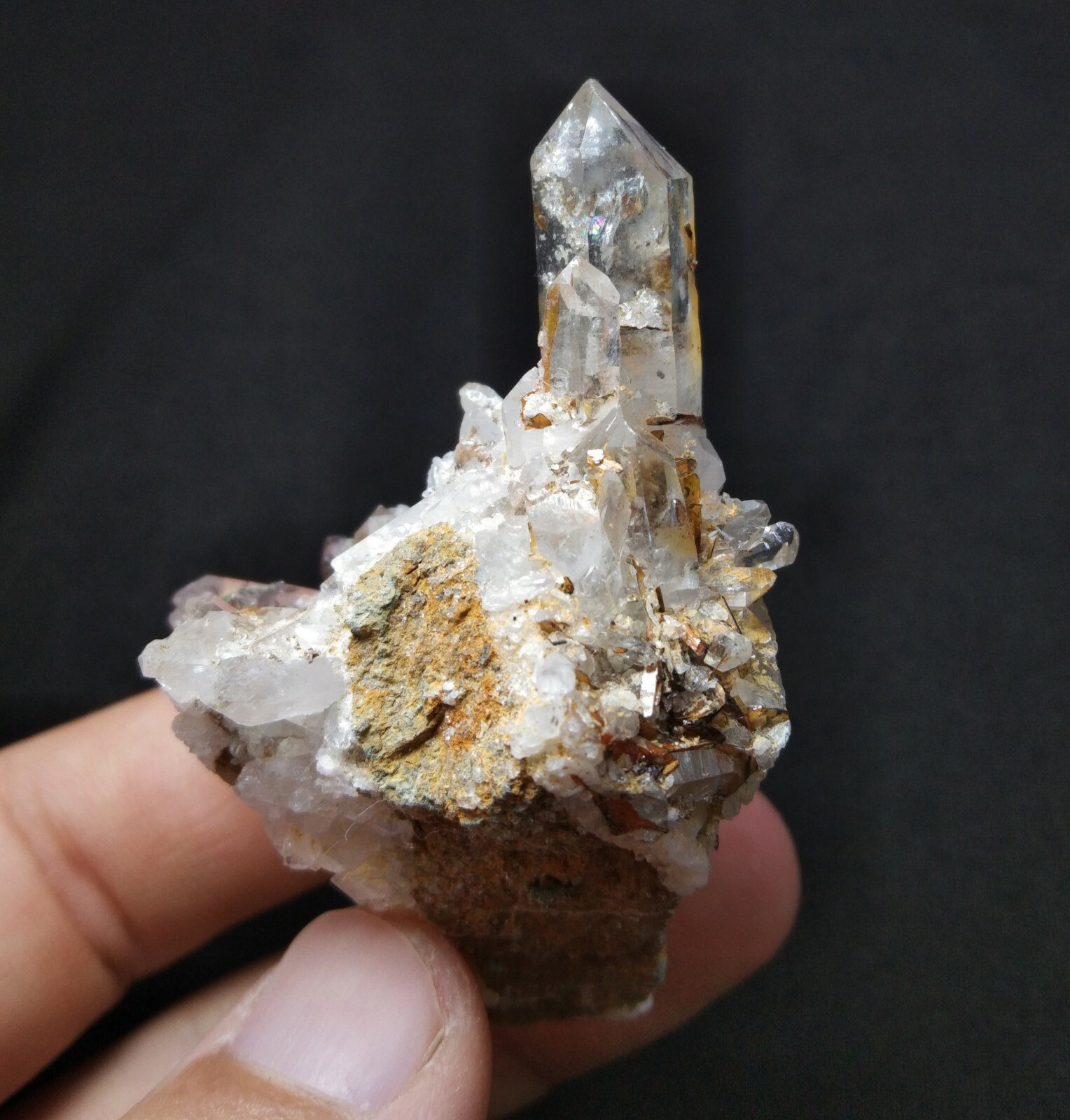 Brookite included quartz culture from Balochestan Pakistan