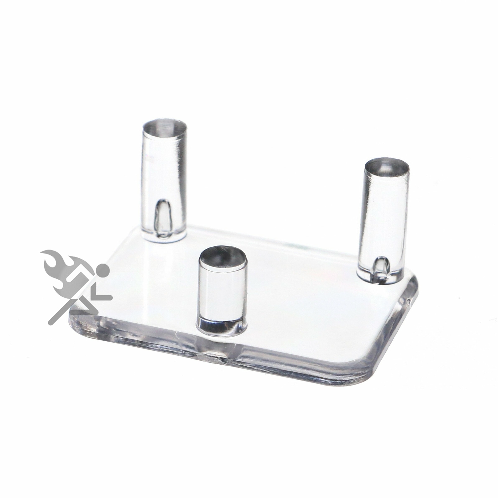 Mineral Geode Fossil Display Stands 2″ Acrylic Three Peg Holders, 3 Pack