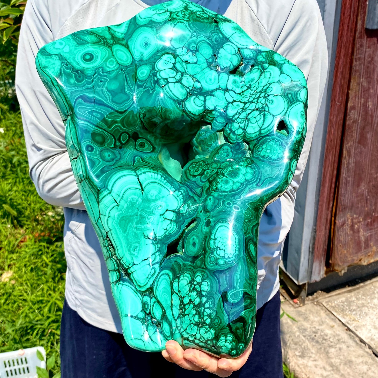 28.88LB TOP Natural Malachite crystal quartz Mineral specimen Reiki gem