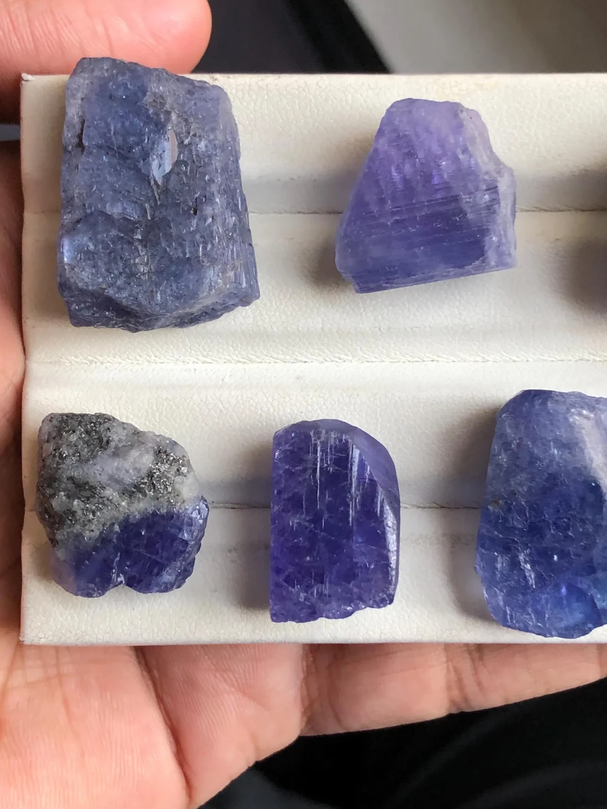 AAA Tanzanite Rough Gemstone: Natural Blue-Violet Crystal. Tz#2