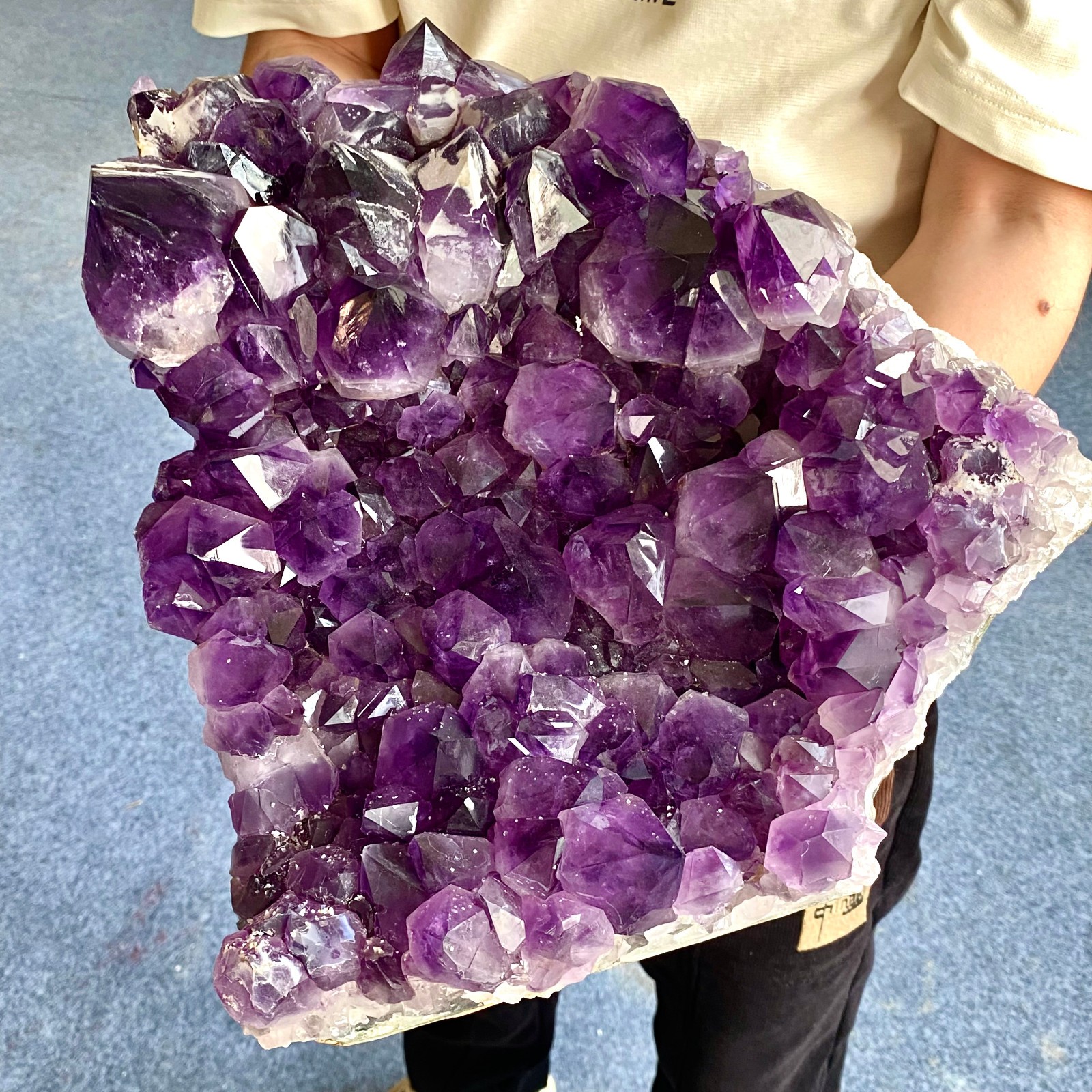 25.19LB Large Natural Amethyst geode quartz cluster crystal specimen Healing.