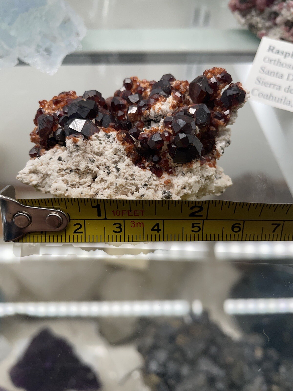 2 3/8” Spessartine Garnet Cluster, Tongbei, Yunxiao Co, Fujian, China