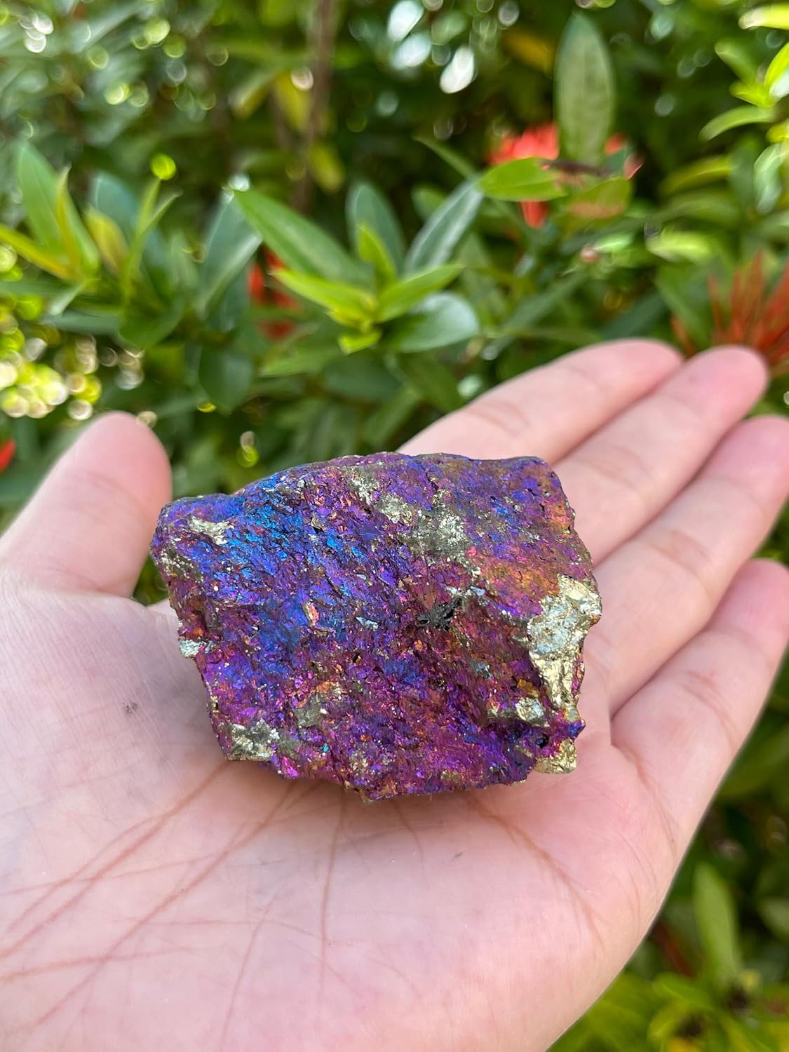 Large Raw Chalcopyrite 2-2.5″, Rough Peacock Ore Stone, Chalcopyrite Peacock Ore