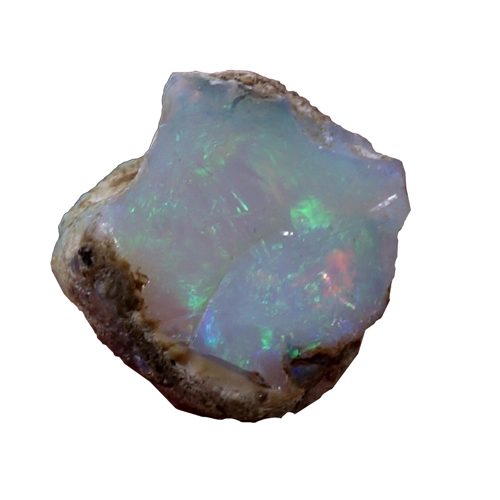 AA+ Ethiopian Dry Opal Rough Entreated Welo Opal Multi Fire Color Flash 08.10Cts