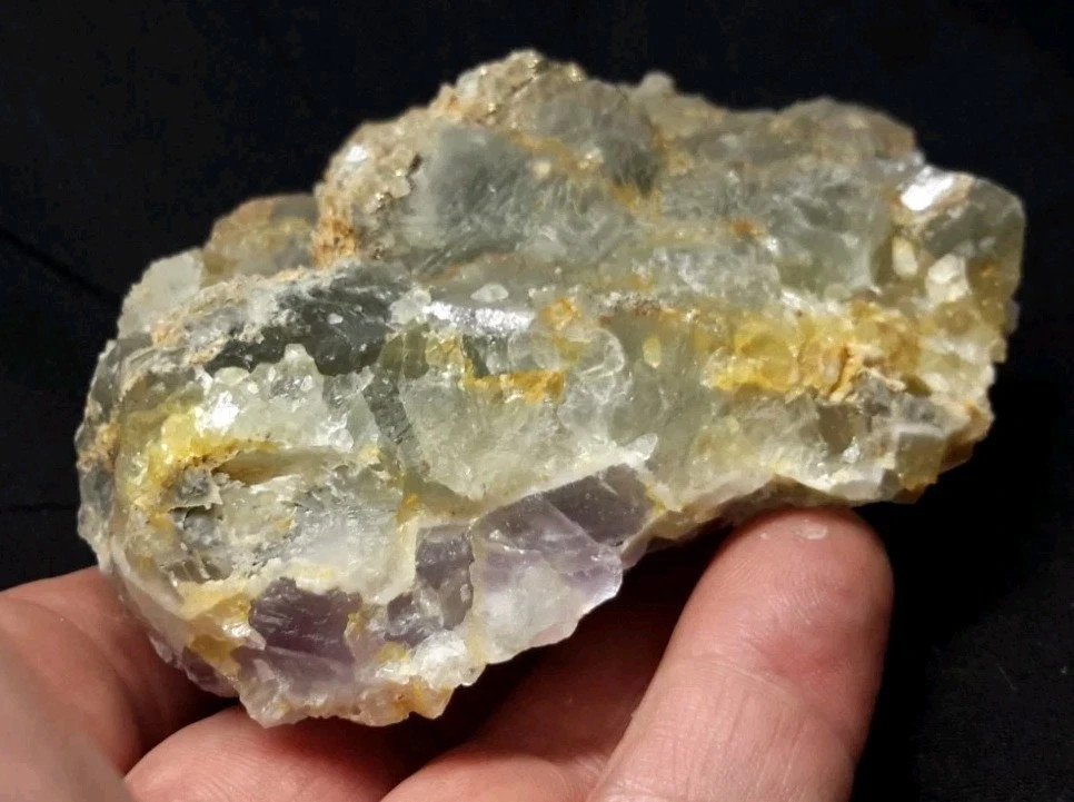 1 LB 4 ounces 4.5″ PYRITE on FLUORITE from Chihuahua, Mexico FLUORESCENT
