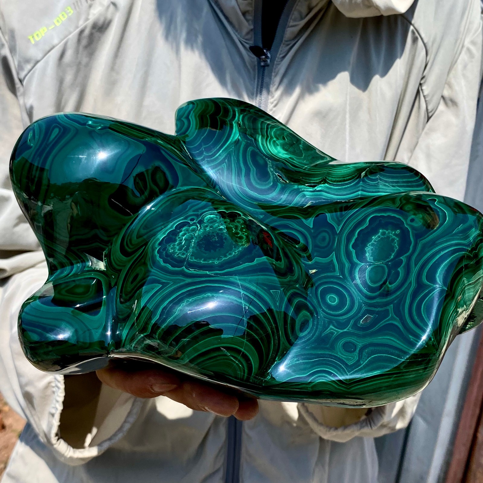 12.32LB Natural Polished Malachite Mineral freeform specimen Reiki Stone