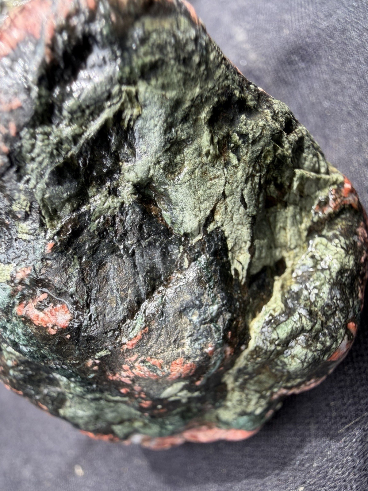 “The Dragon Eggs” Pair | Rare Red & Green Natural River Stones/ Lapidary/Display