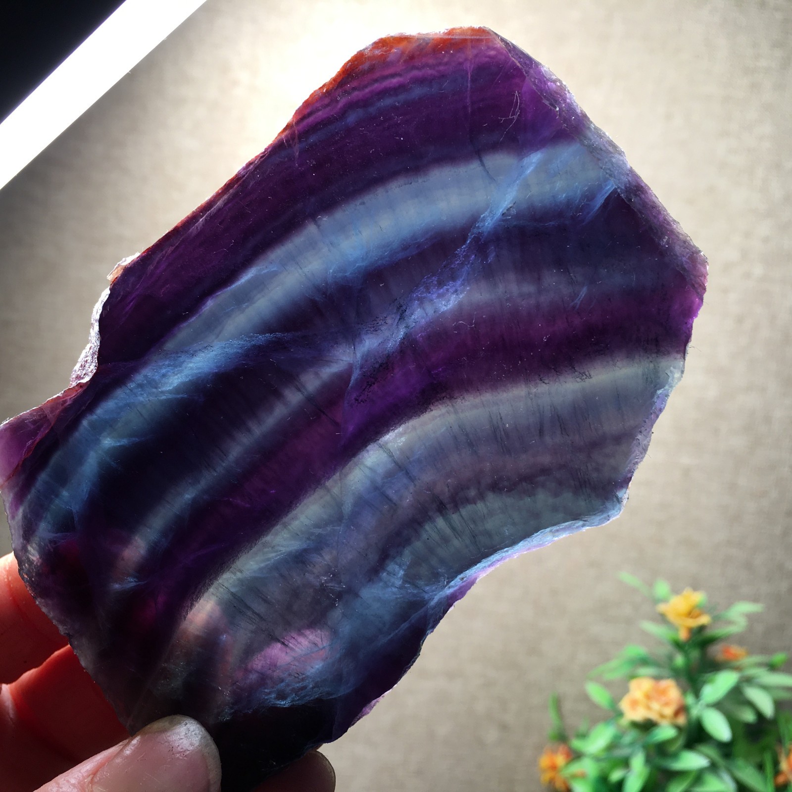 173g Natural Fluorite Crystal Rough stone specimens China fb1459