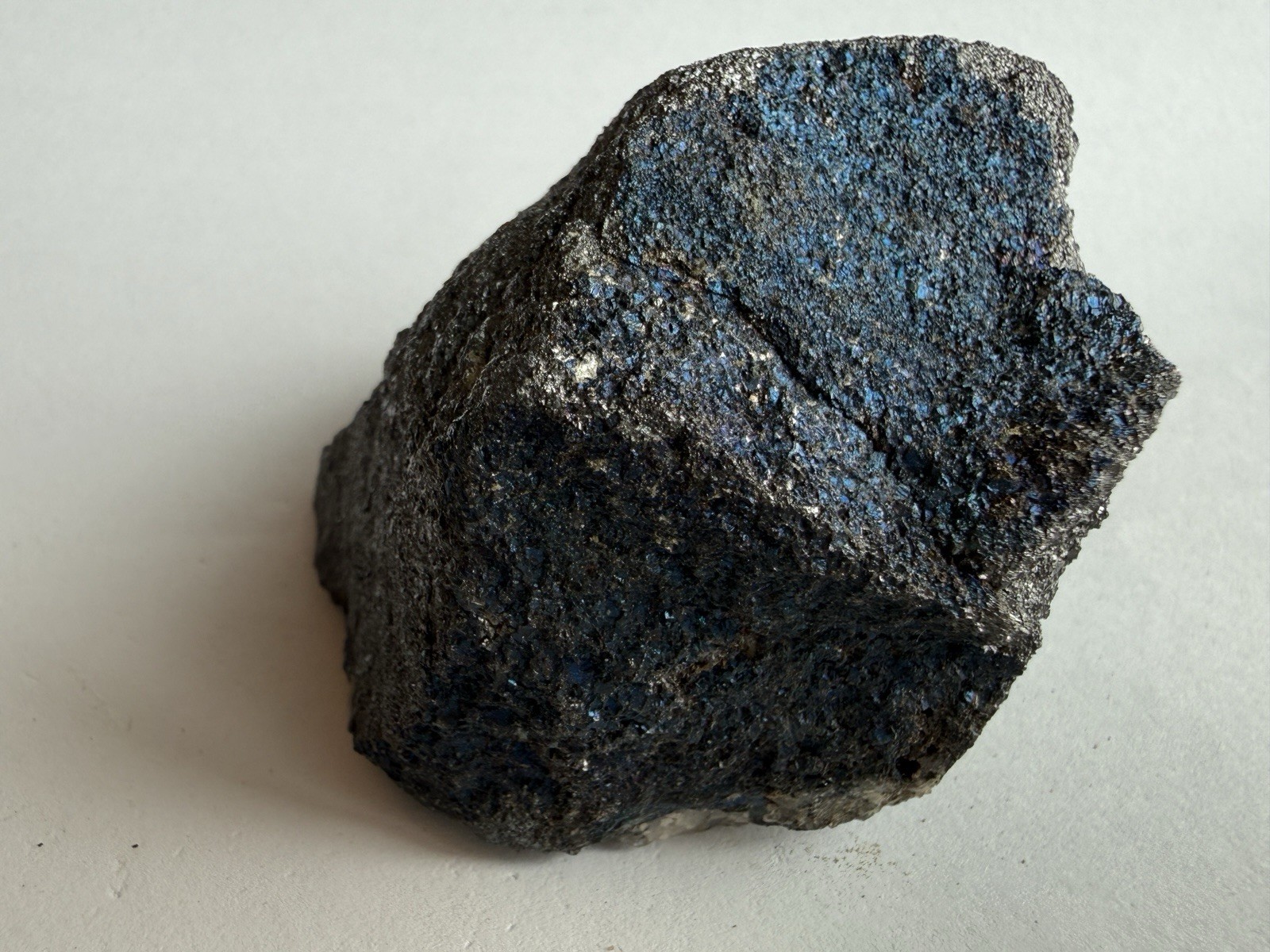 Iridescent Bornite Peacock Ore Mineral Specimen 264g Metallic Blue Rock Quartz