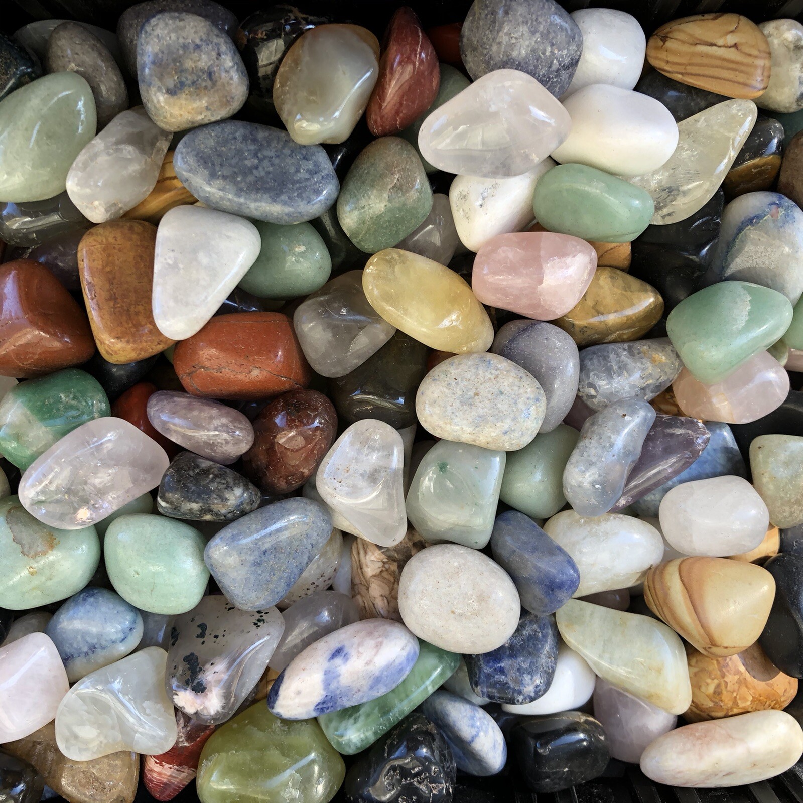 1/2 lb Tumbled Natural Assorted Large Gemstone Mix 15-25 Stones Rock Specimens