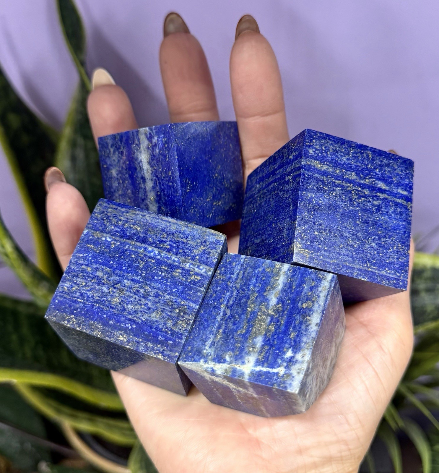 Wholesale Lot 2 Lbs Natural Lapis Lazuli Cube Crystals Healing Energy