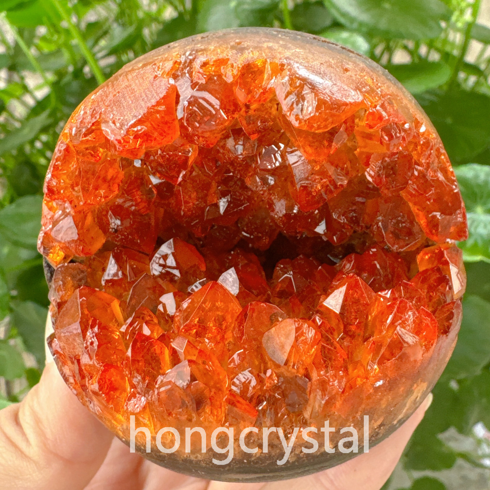 200g-300g Natural Citrine geode quartz cluster crystal specimen healing