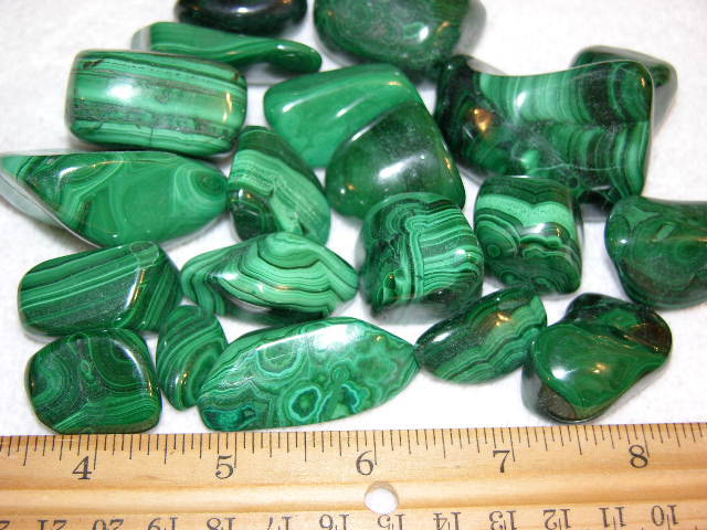 Malachite polished AA gem grade natural Congo,Africa 1/2 pound lot 4-10 pieces