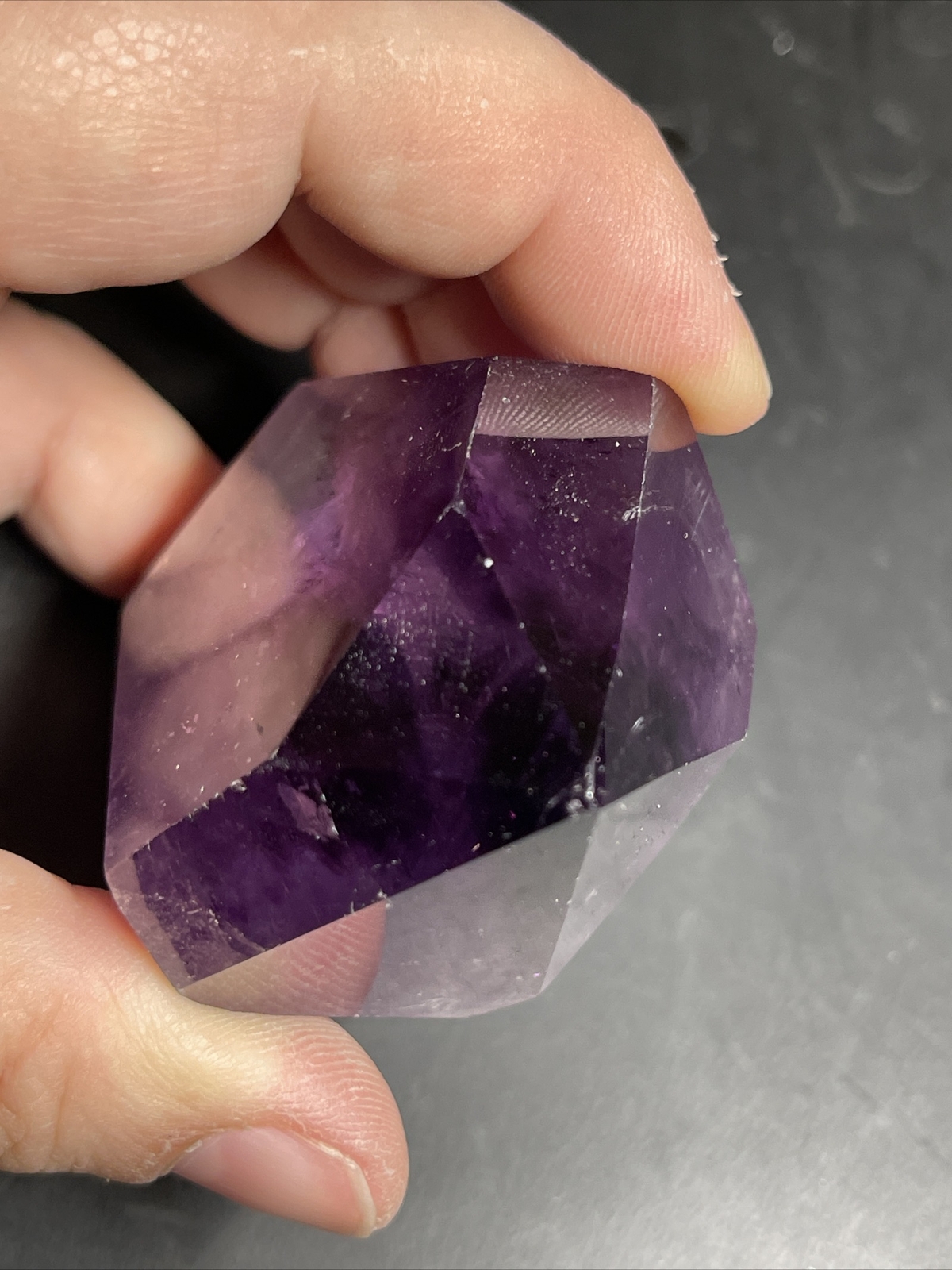 Phantom Smoky Amethyst Crystal Generator Tower 2.2in x 2in x 1.2in 105g