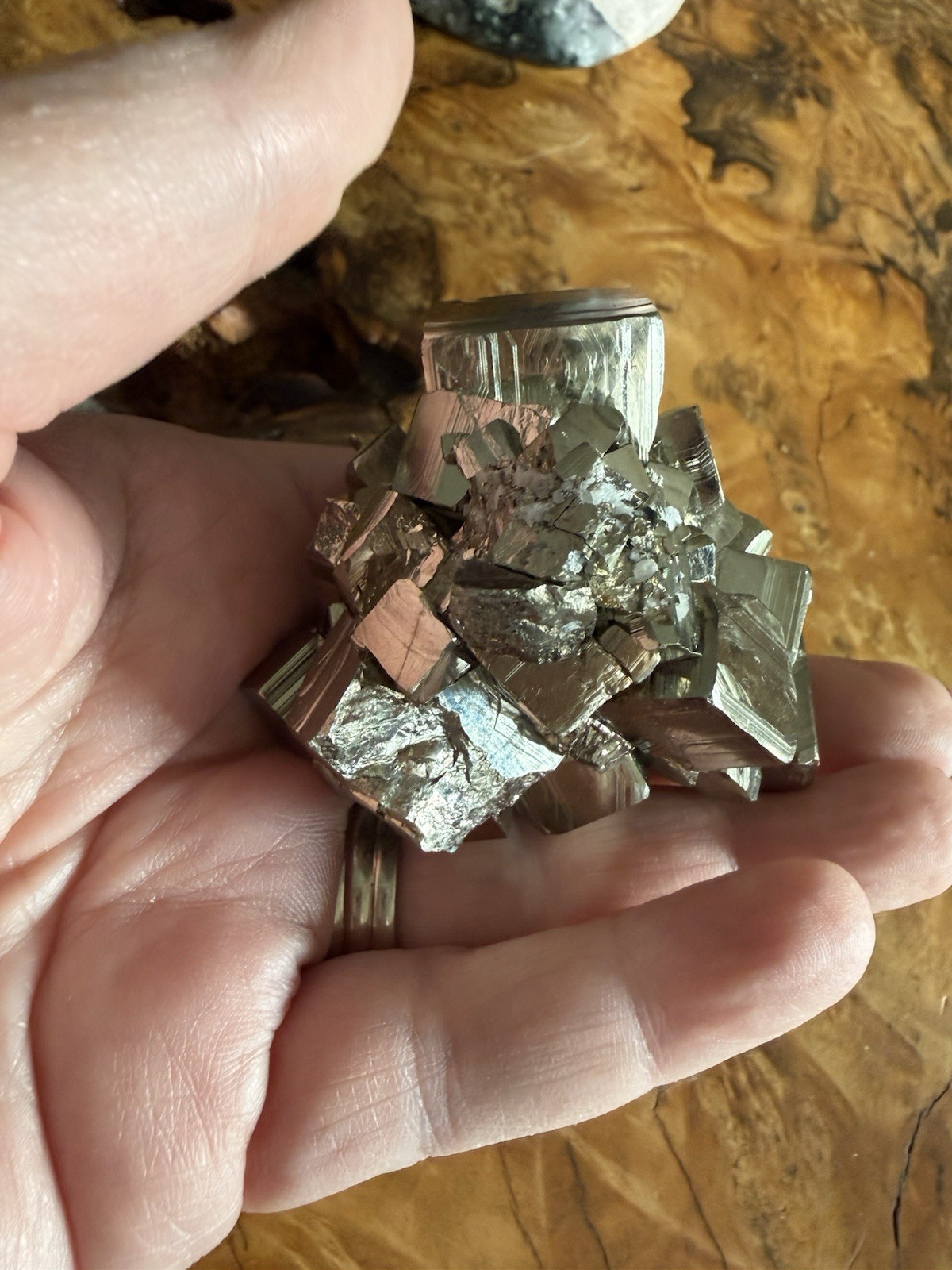 Cubic Pyrite Crystal Matrix 286g Peru