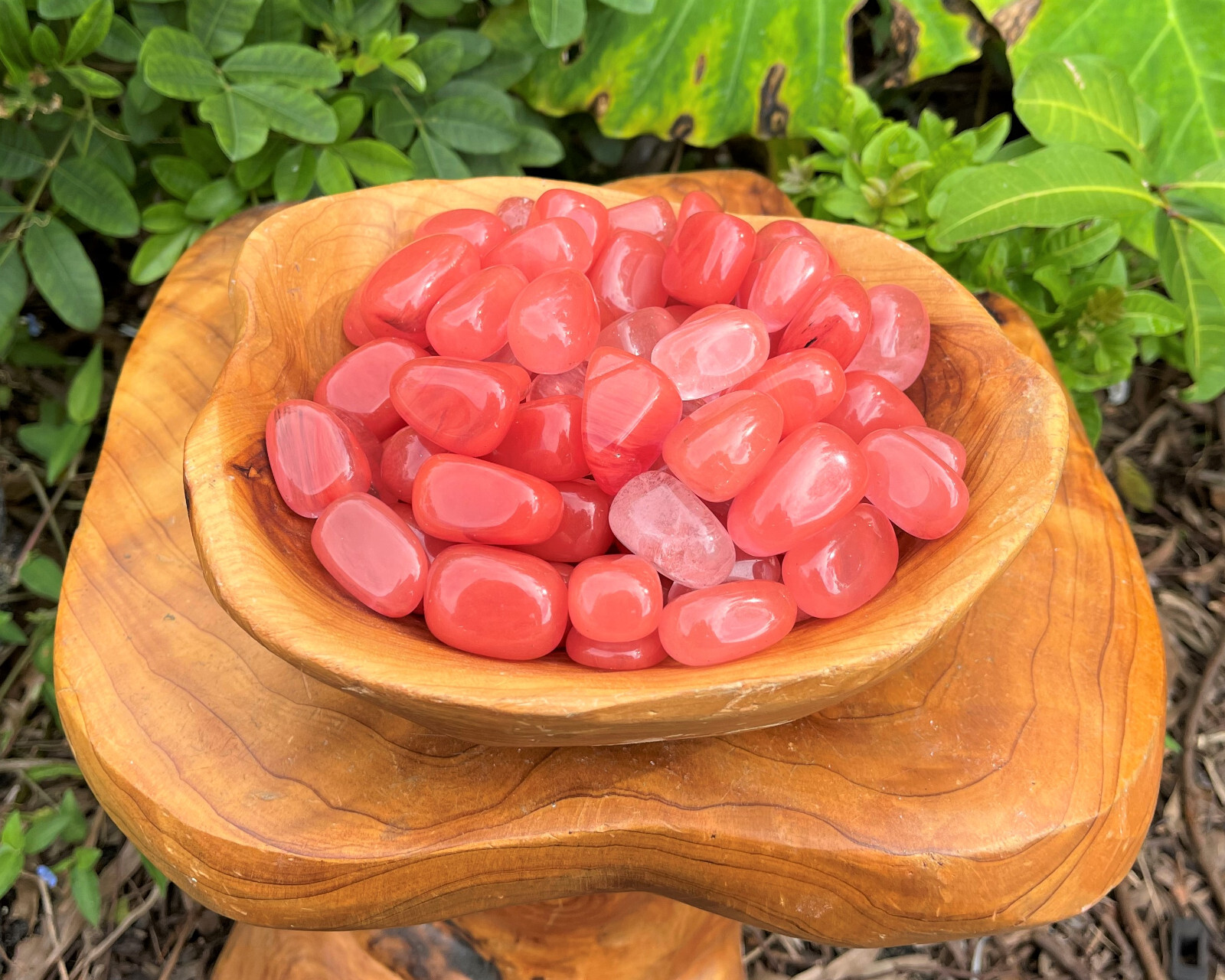 Cherry Quartz Tumbled Stones Wholesale Bulk Lots (Tumbled Strawberry Obsidian)