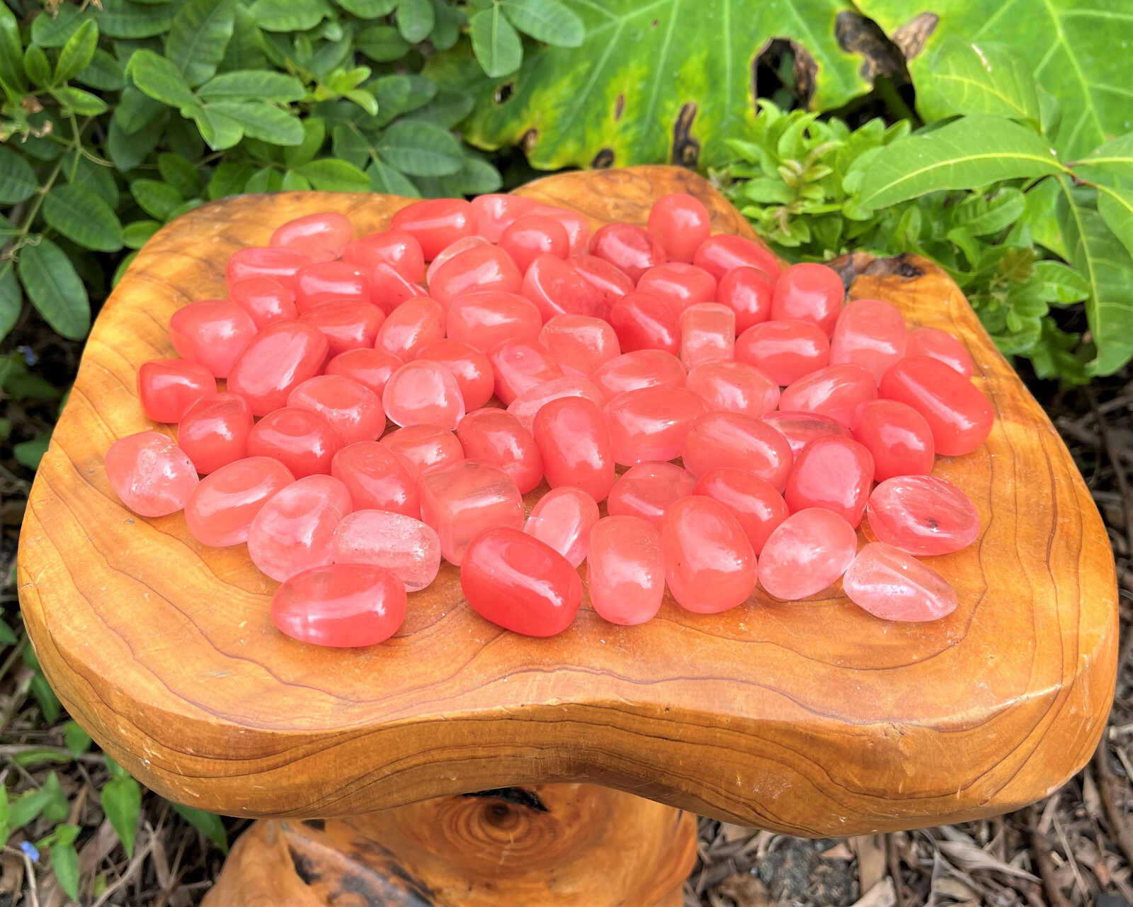 Cherry Quartz Tumbled Stones Wholesale Bulk Lots (Tumbled Strawberry Obsidian)