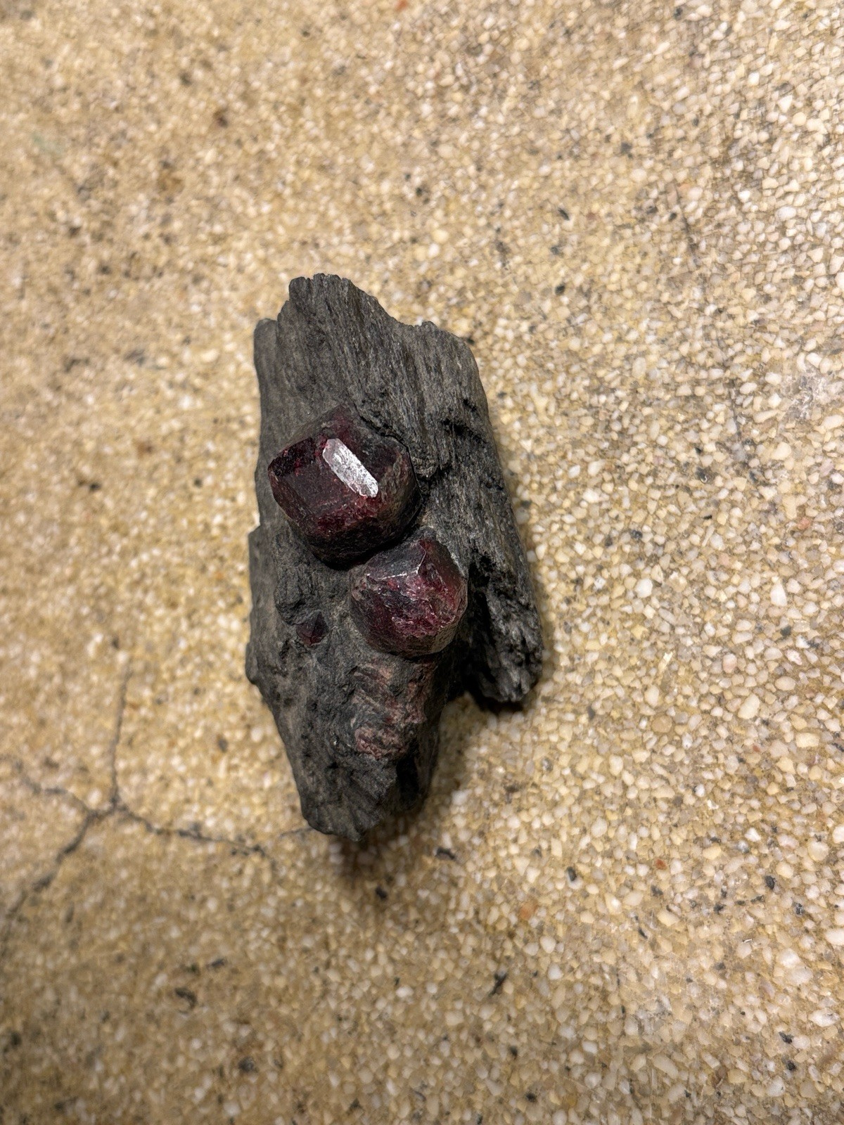 Garnet Mineral Gemstone In Matrix Medium Size Good Condition