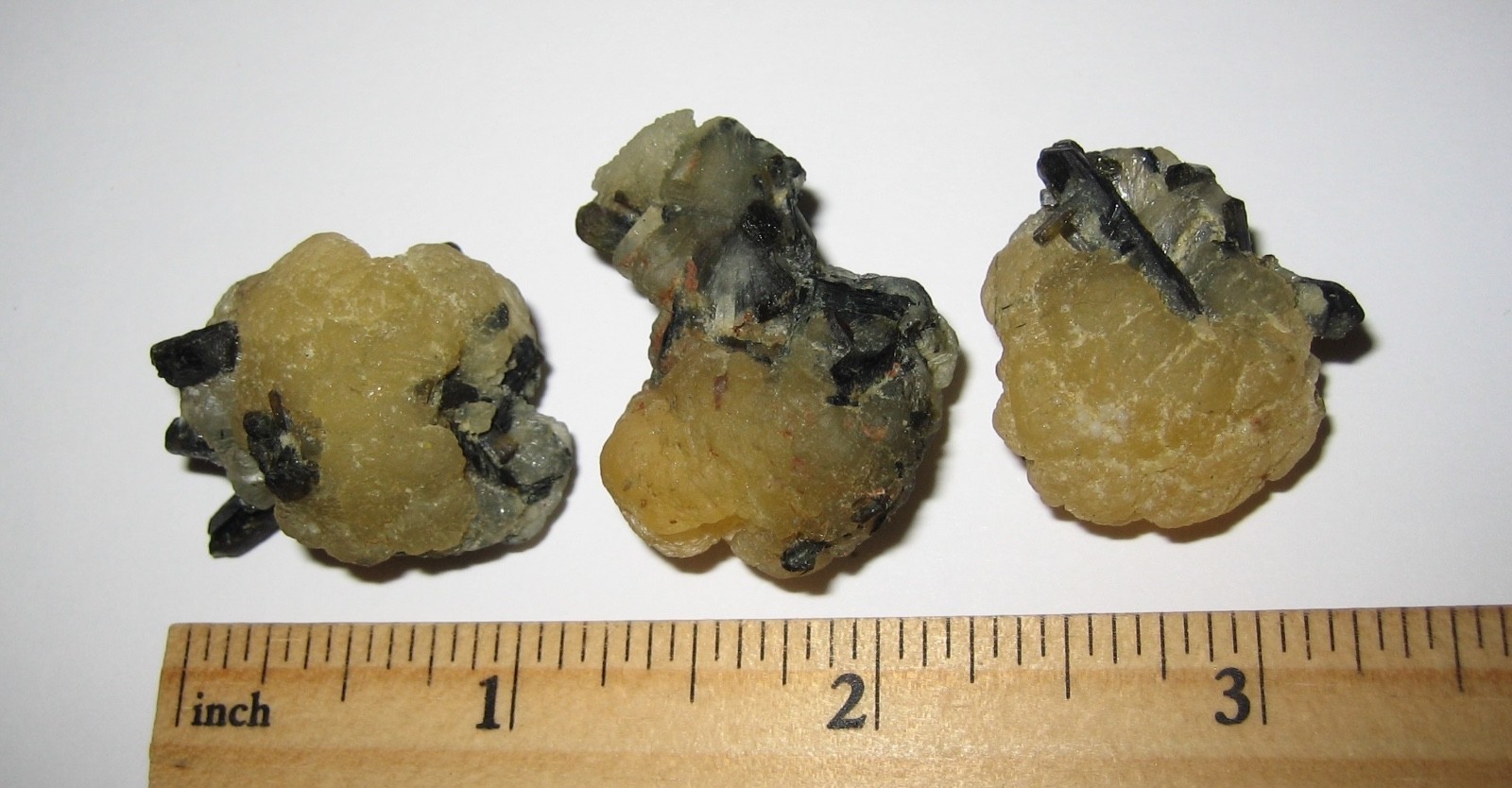 3 SMALL RARE NATURAL 1″-1.2″ YELLOW STILBITE & EPIDOTE CRYSTAL CLUSTERS ~ 36g *1