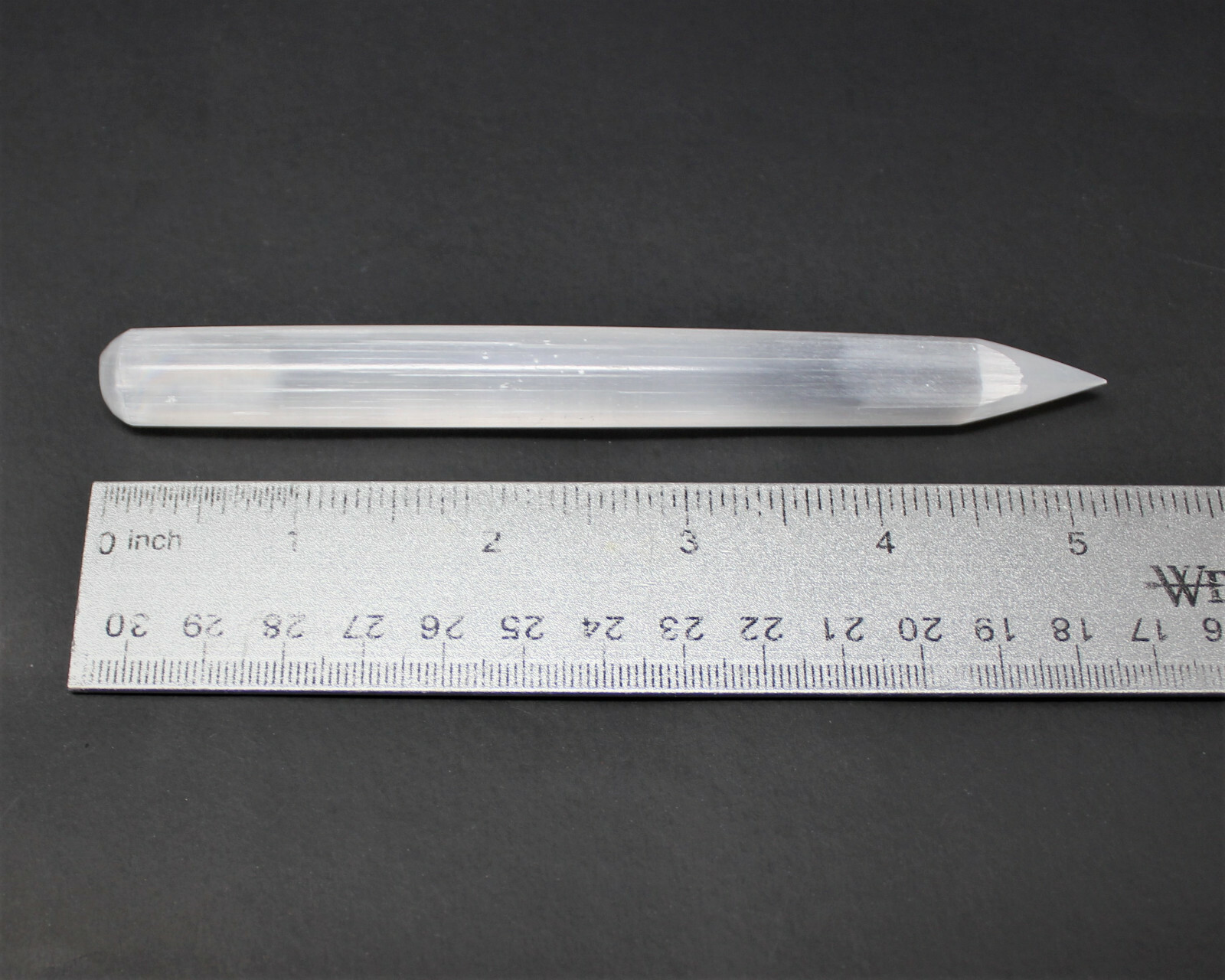 White Selenite Wand 6″ (Selenite Pencil, Crystal Healing, Polished Selenite)