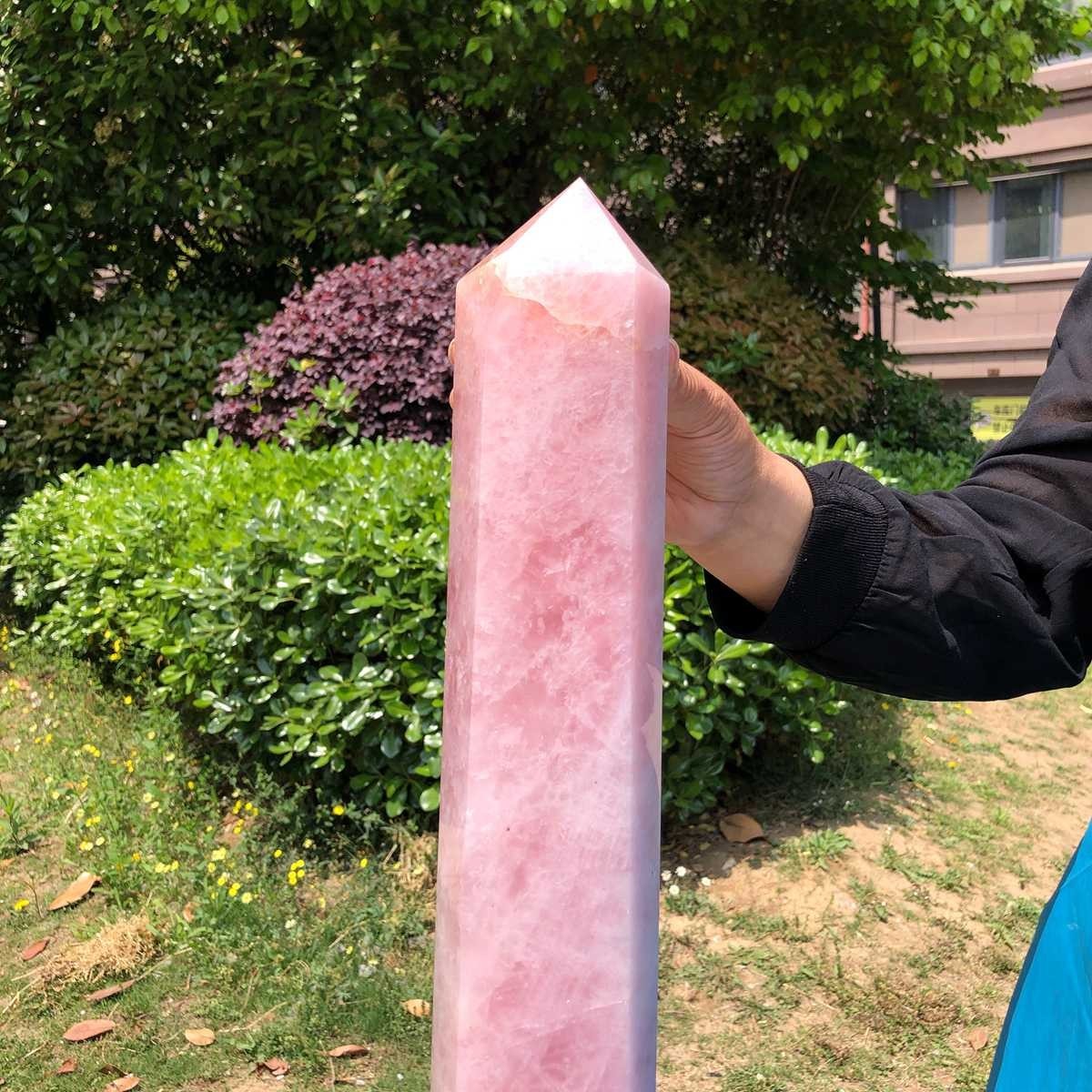 10.09LB Large Natural Powder Crystal Column Wand Obelisk Mineral Healing 5050
