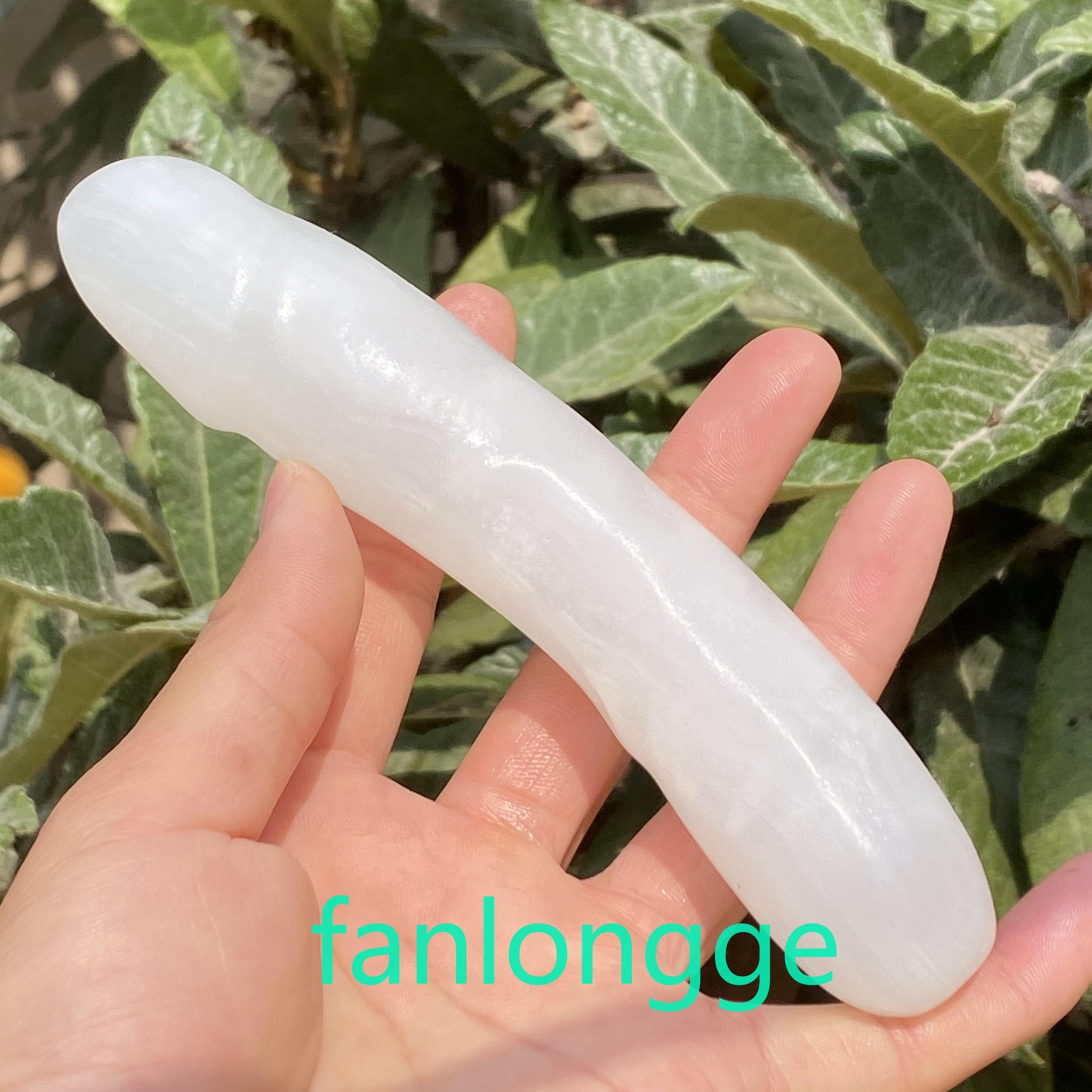 6in Natural White jade Male Penis Quartz Crystal Skull Massager scrub Gem 1PC