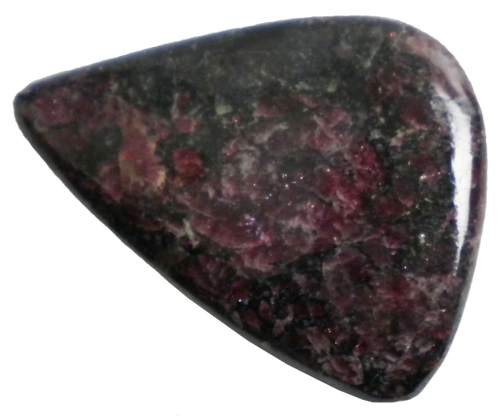 Eudialyte Polished Display Specimen – 24 grams – 1.5″ x 2.25″ x 0.2″ – EUD006