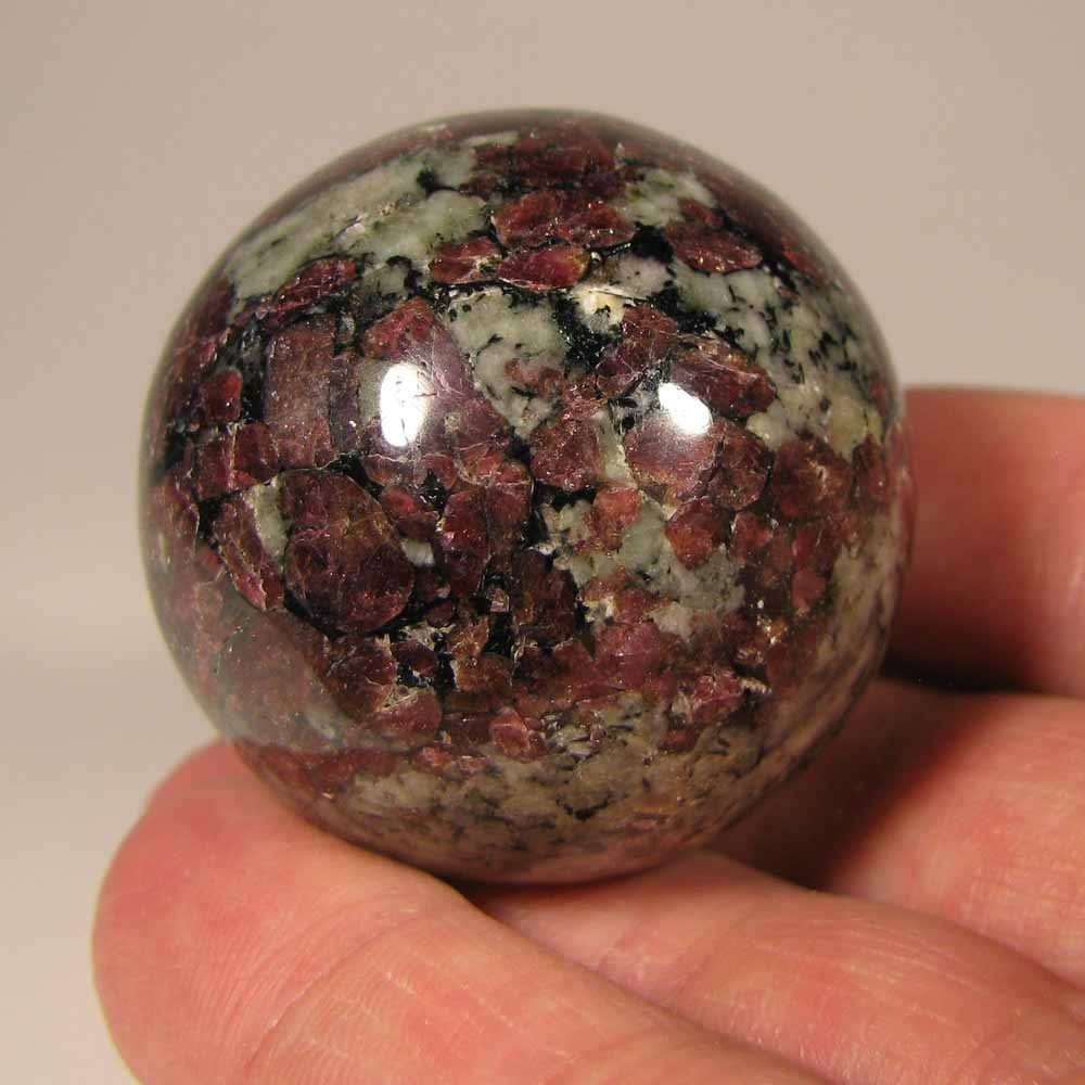 40mm EUDIALYTE Sphere Ball w/ Stand – Kola Peninsula, Russia