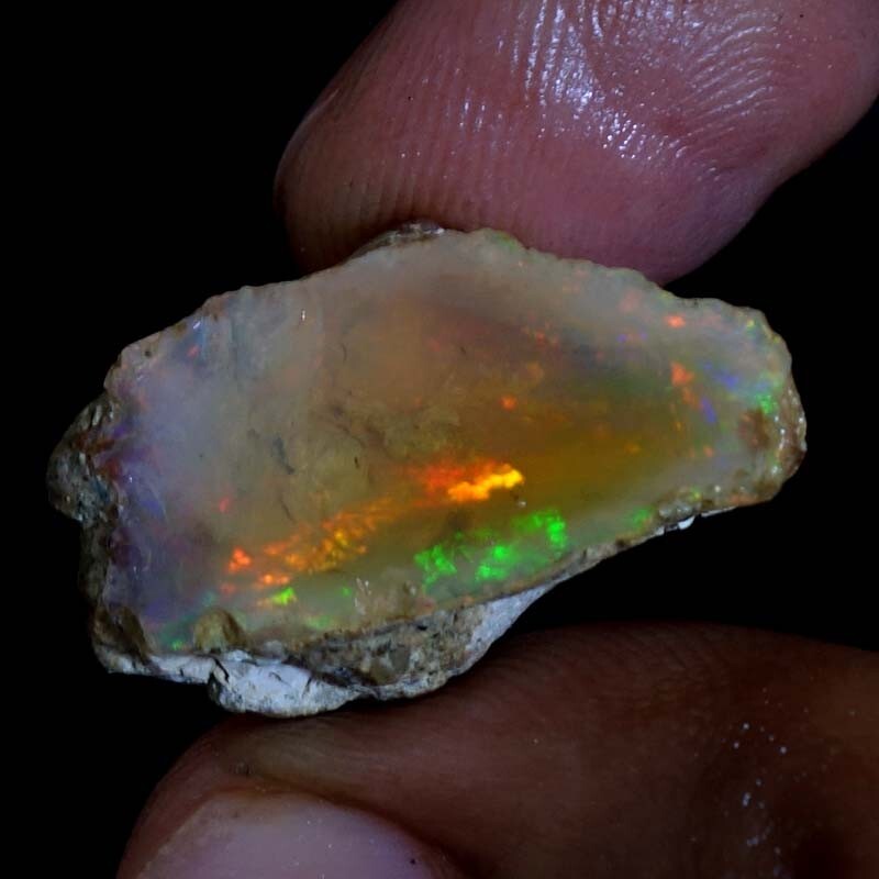 16.00 Ct October Birthstone AAA Ethiopian Opal Rough Welo/Multi Fire Amazing Raw