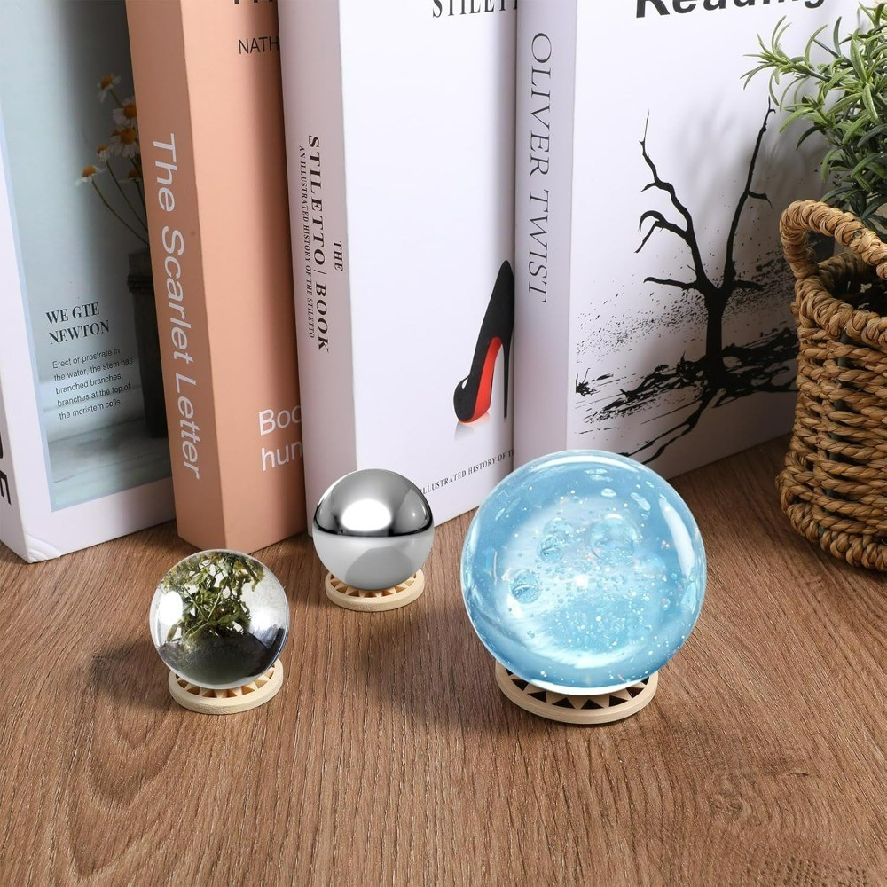 10 Pcs Wood Crystal Ball Stand for 20 – 100 mm Sphere Wooden Crystal Sphere