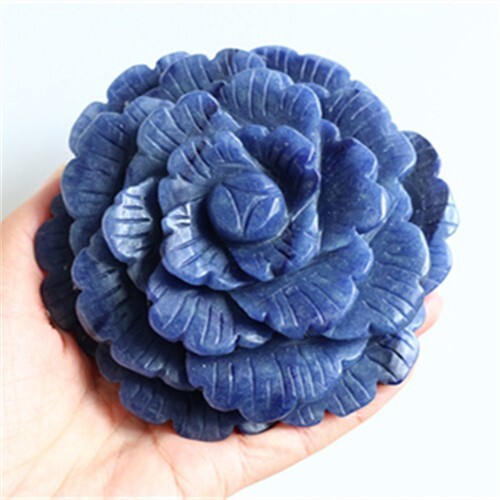 0.54kg Natural Blue Aventurine Flower Reiki Crystal Decor Mineral Specimen Gift