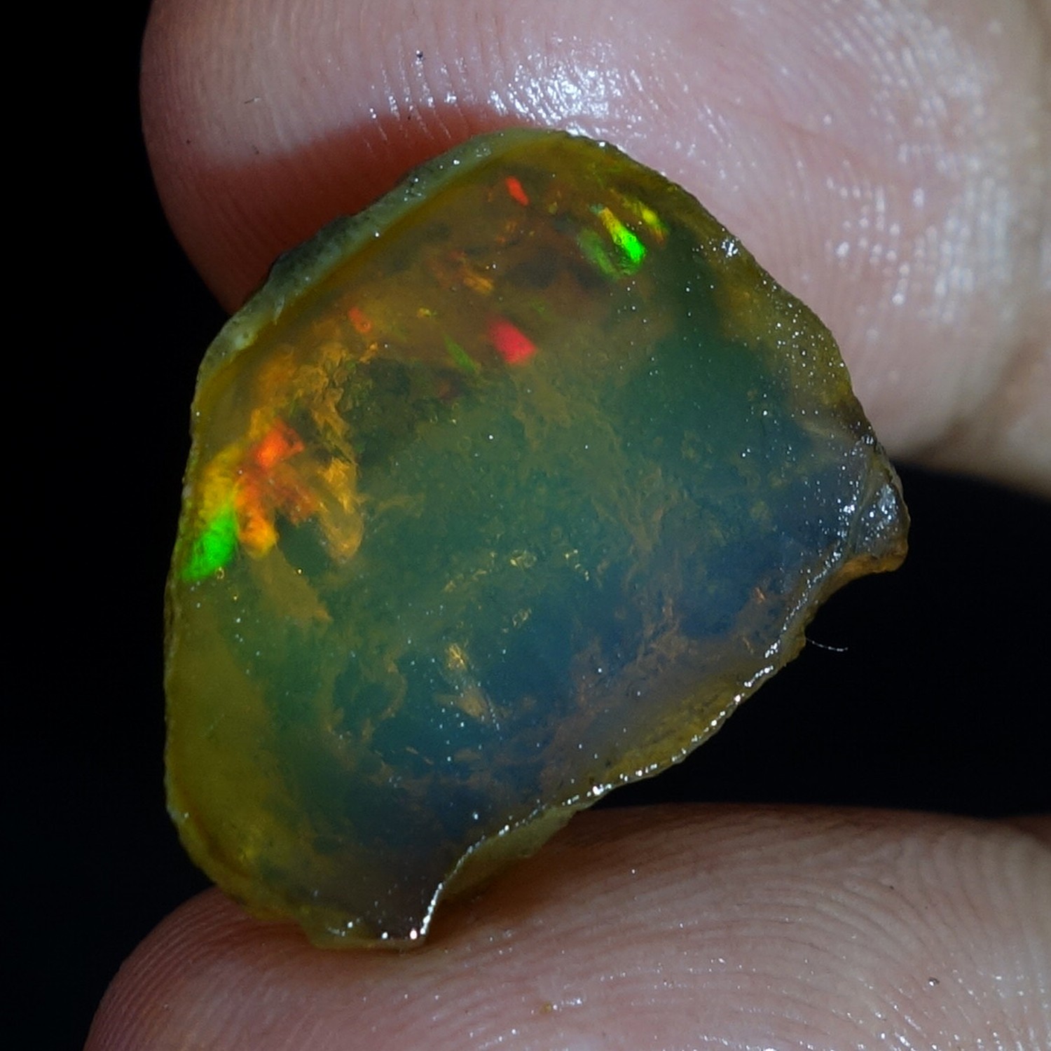 16.00 Cts 100% Natural Welo Fire Ethiopian Oil Opal Rough Cab Gems Ring Nacklace