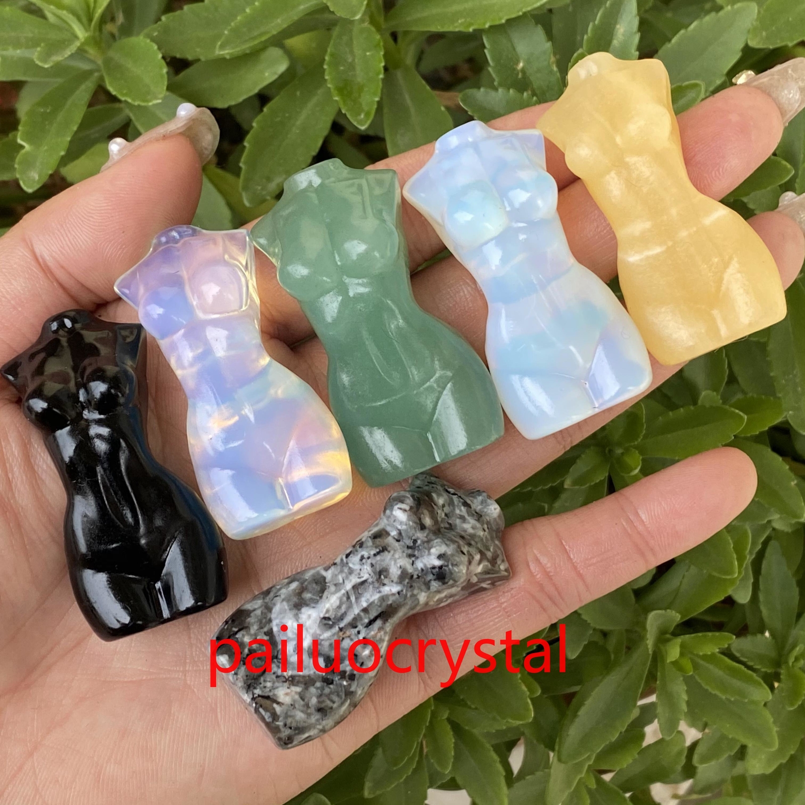 10pcs Natural Mixed Women Quartz Crystal Skull Carved Goddess Gem Healing 1.7″