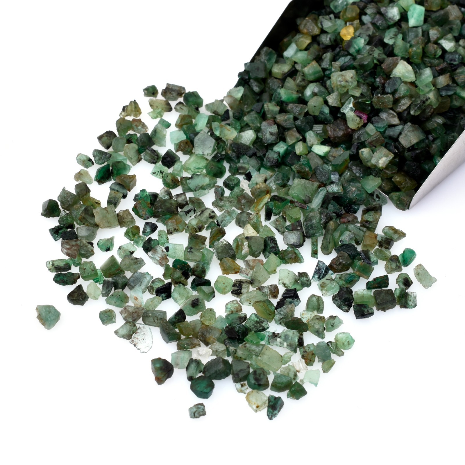 Natural Emerald Rough: May Birthstone, 3-6 MM Gemstone Jewelry Making (50 Pieces