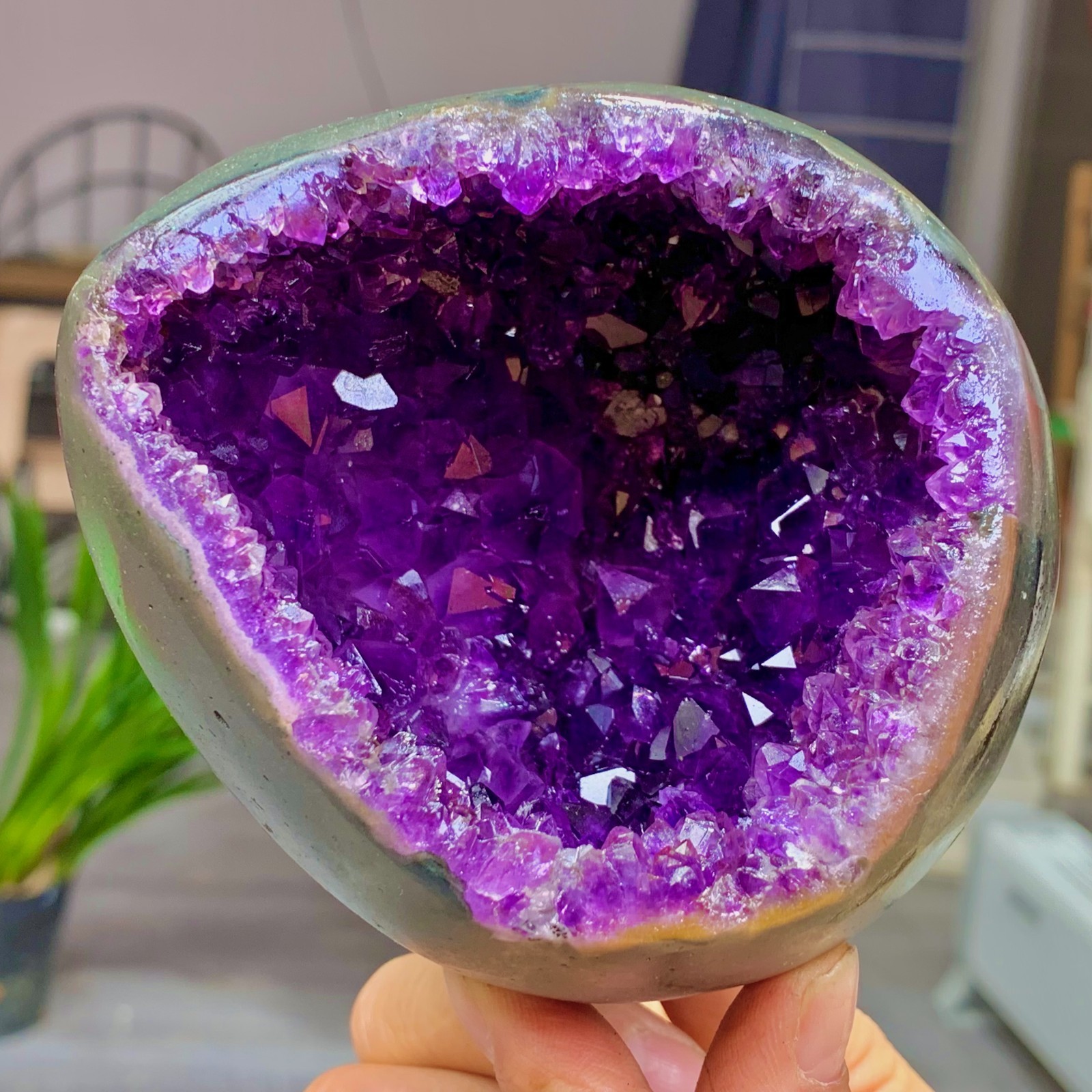 1.8LB Healing of natural amethyst crystal cave quartz cluster specimens
