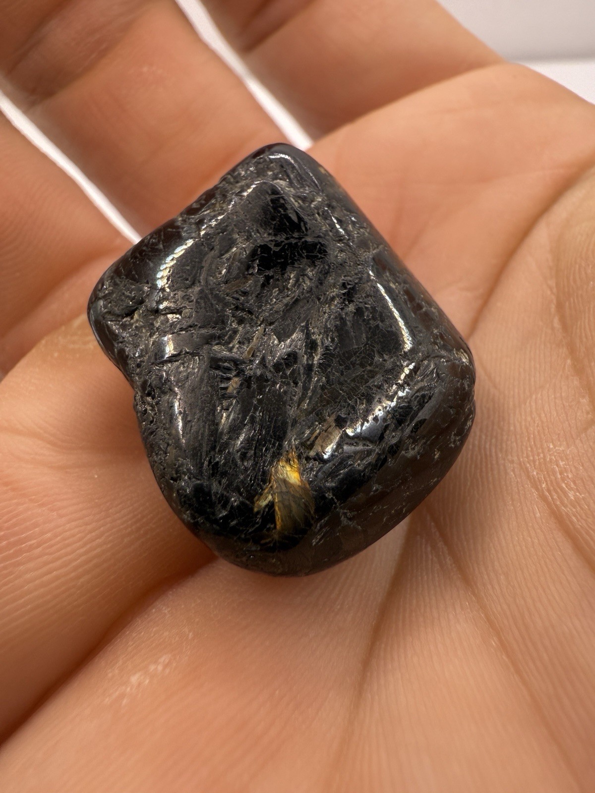 Nuummite Stone, Polished Nuummite, Greenland, Reiki, Energy Work, 16.00 Grams