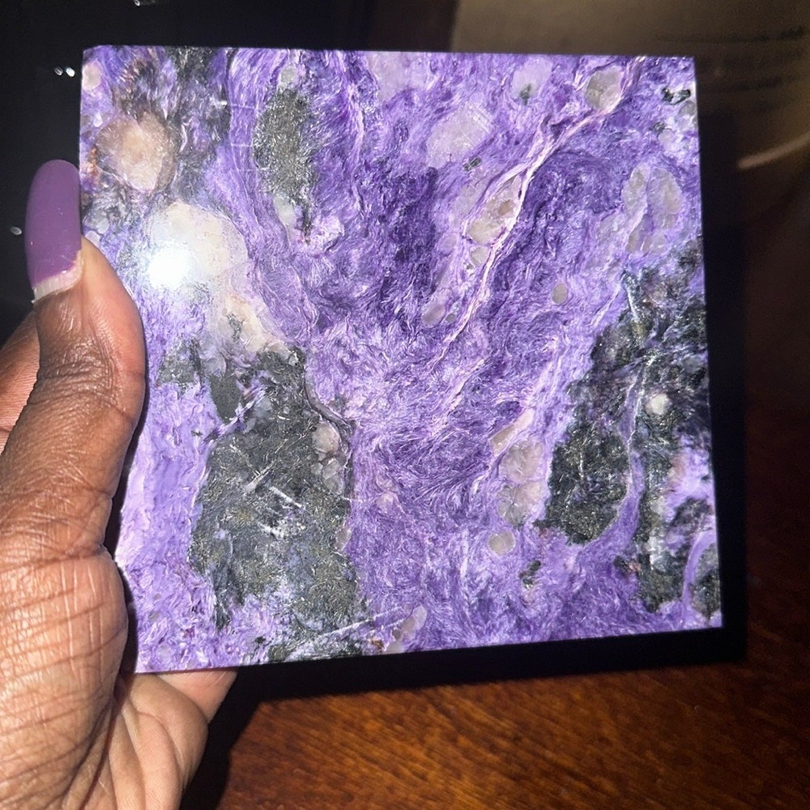 Charoite Set – Slab, Sphere, Tower – CHAROITESET-001