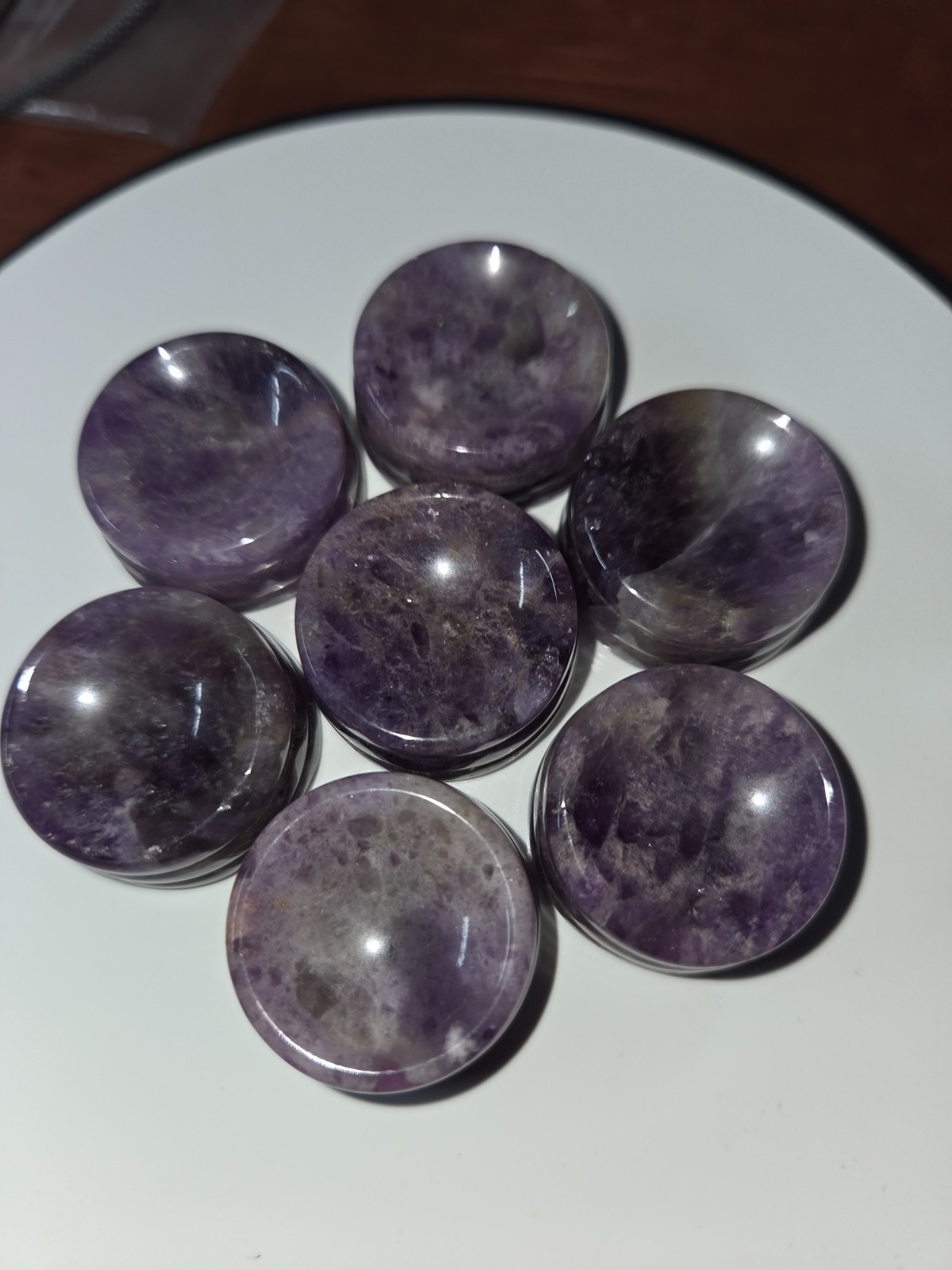 Natural Purple Amethyst Gemstone 27mm wide Sphere Stand