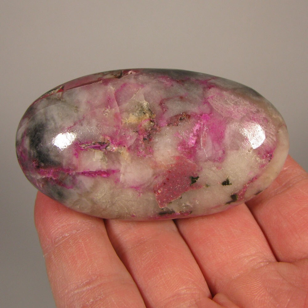 2.7″ Pink COBALTOAN CALCITE Gemstone Polished Palm Stone – Congo, Africa