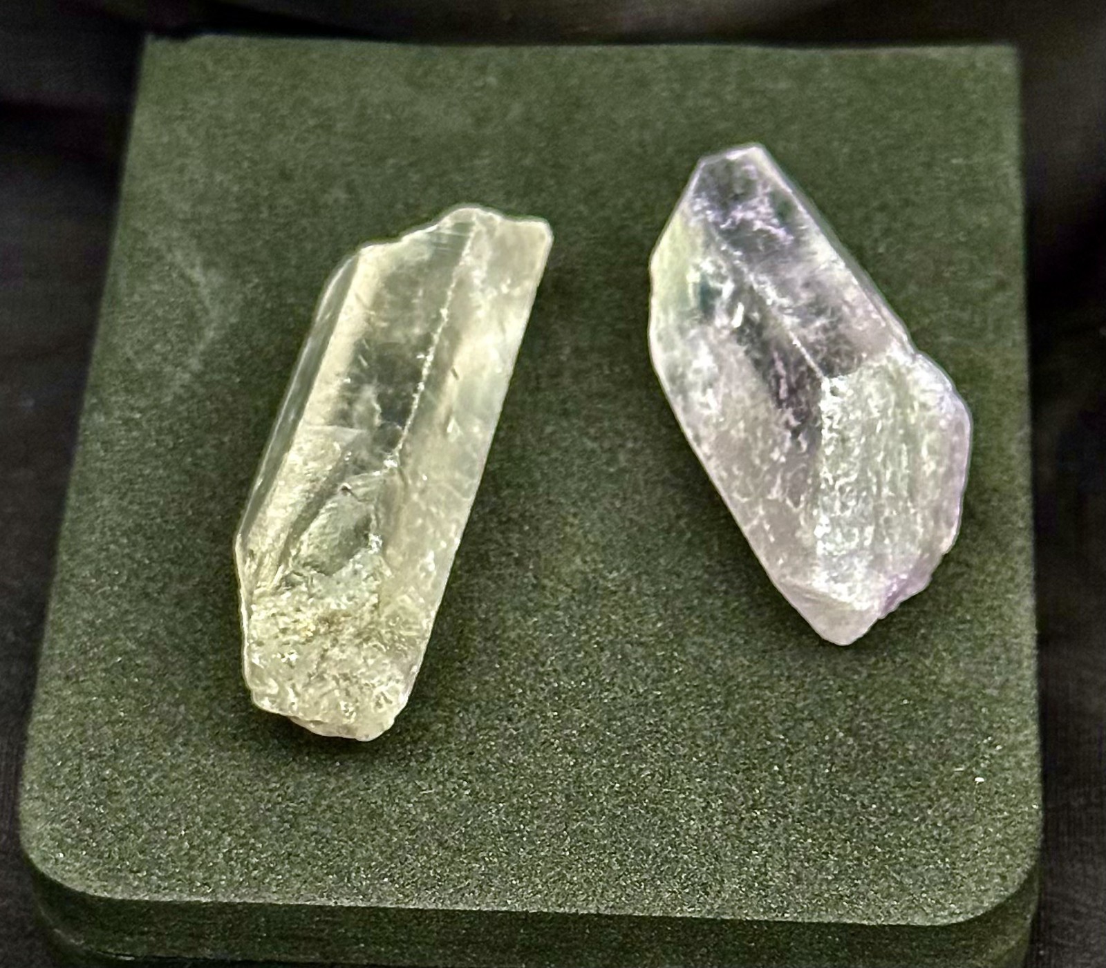 Two Natural Clear Quartz Crystal Points Roughly 1.5″ to 2.0″ in Size Raw Crystal