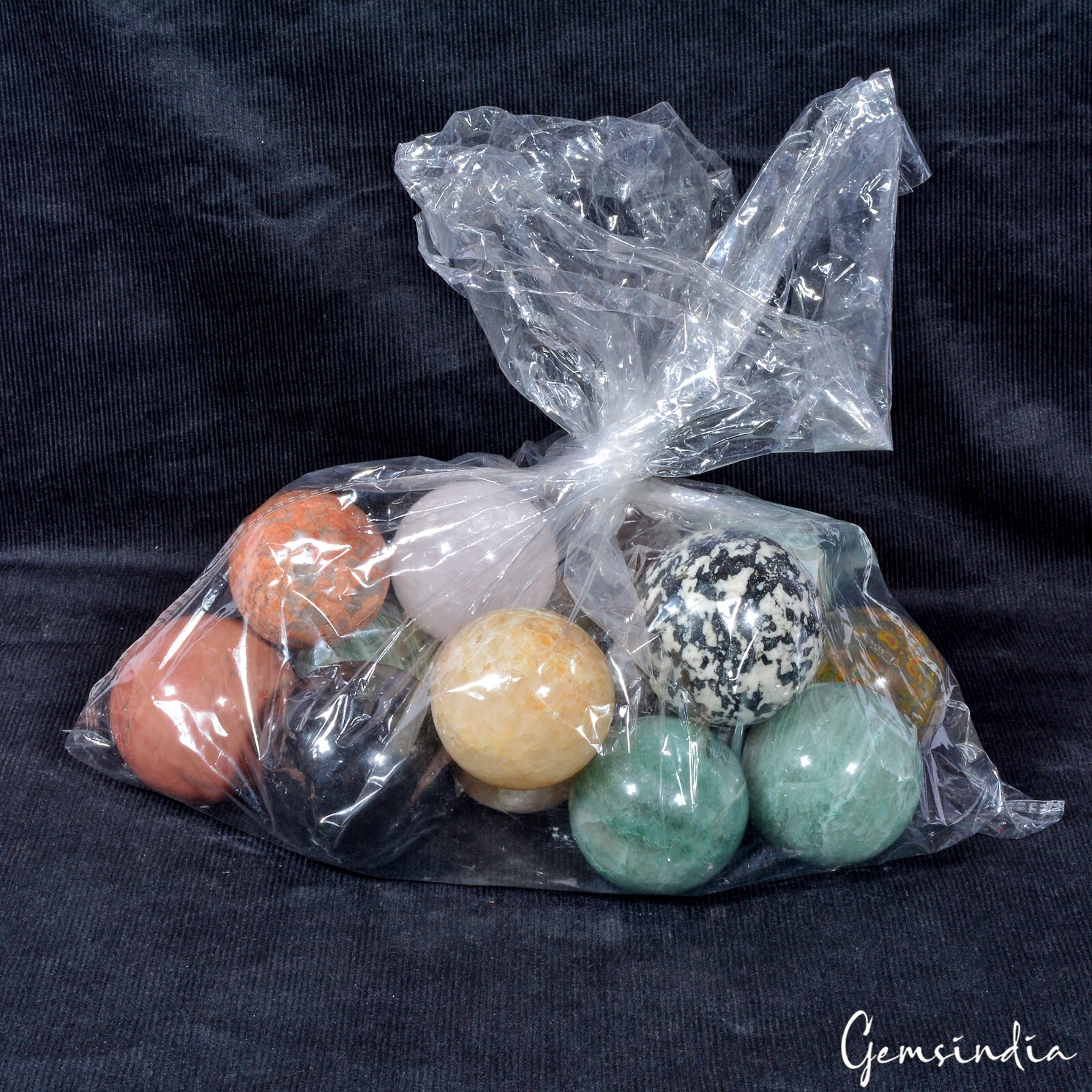 Superb 3.4 Kilo Natural Untreated Multi Gemstone Healing Crystal Sphere W Stand