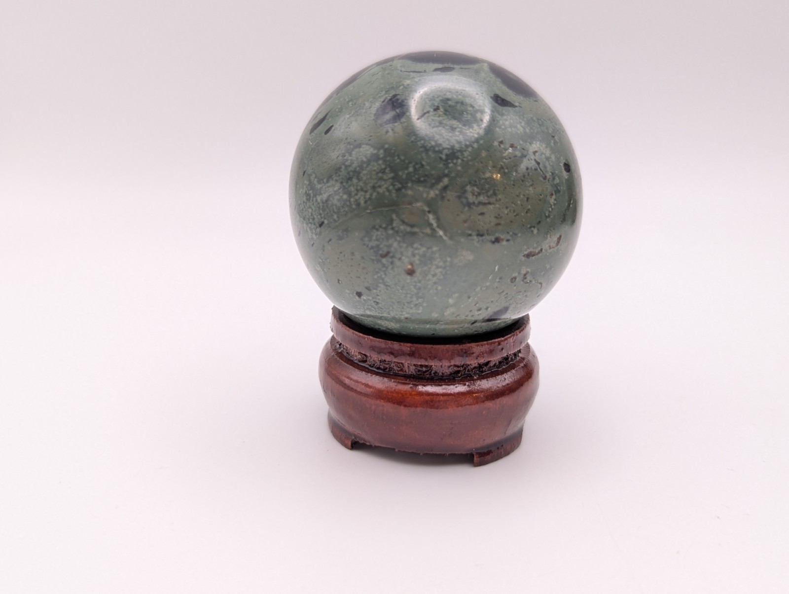 50mm Crocodile Kambaba Jasper Crystal Sphere & Stand (Madagascar) US Seller
