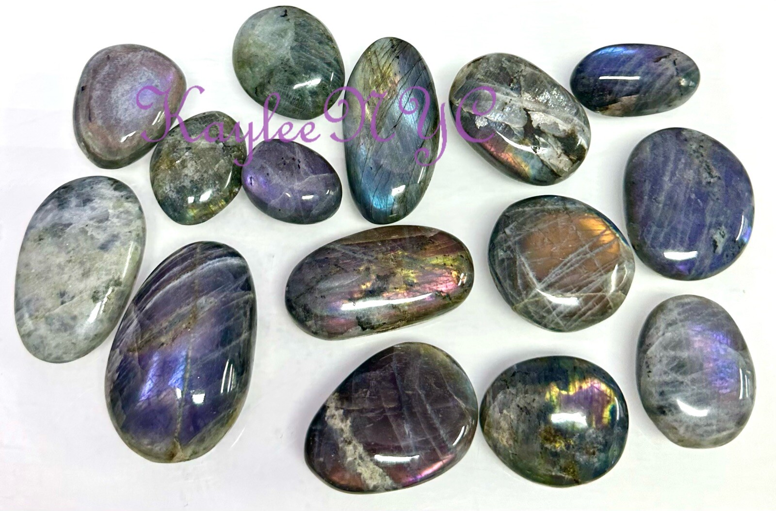 Wholesale 2 Lbs Lot Natural Sunset Labradorite Palm Stones Crystal Energy