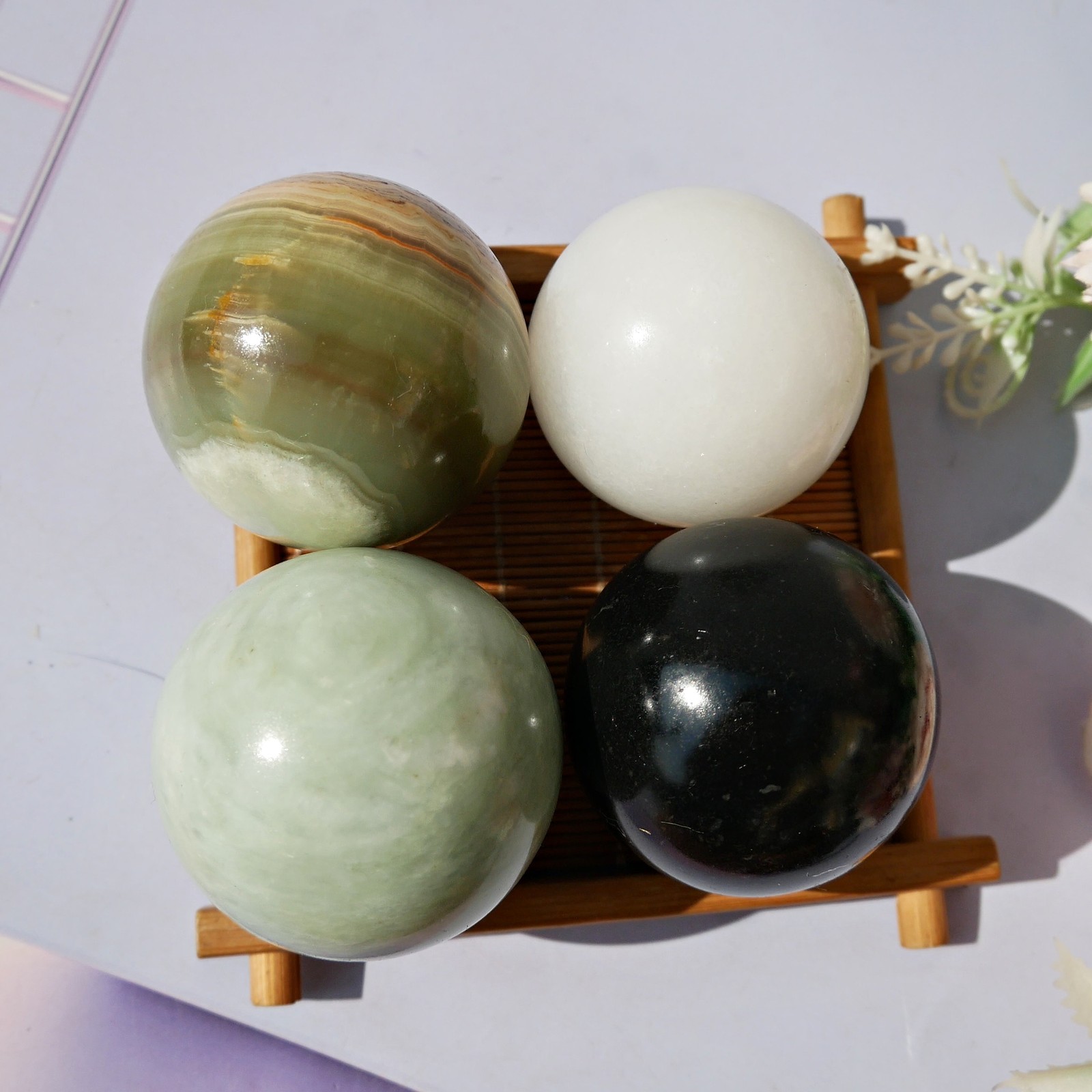 Multi-Material Jade Crystal Sphere Ball Choose Natural Gemstone Orb Decor Gift