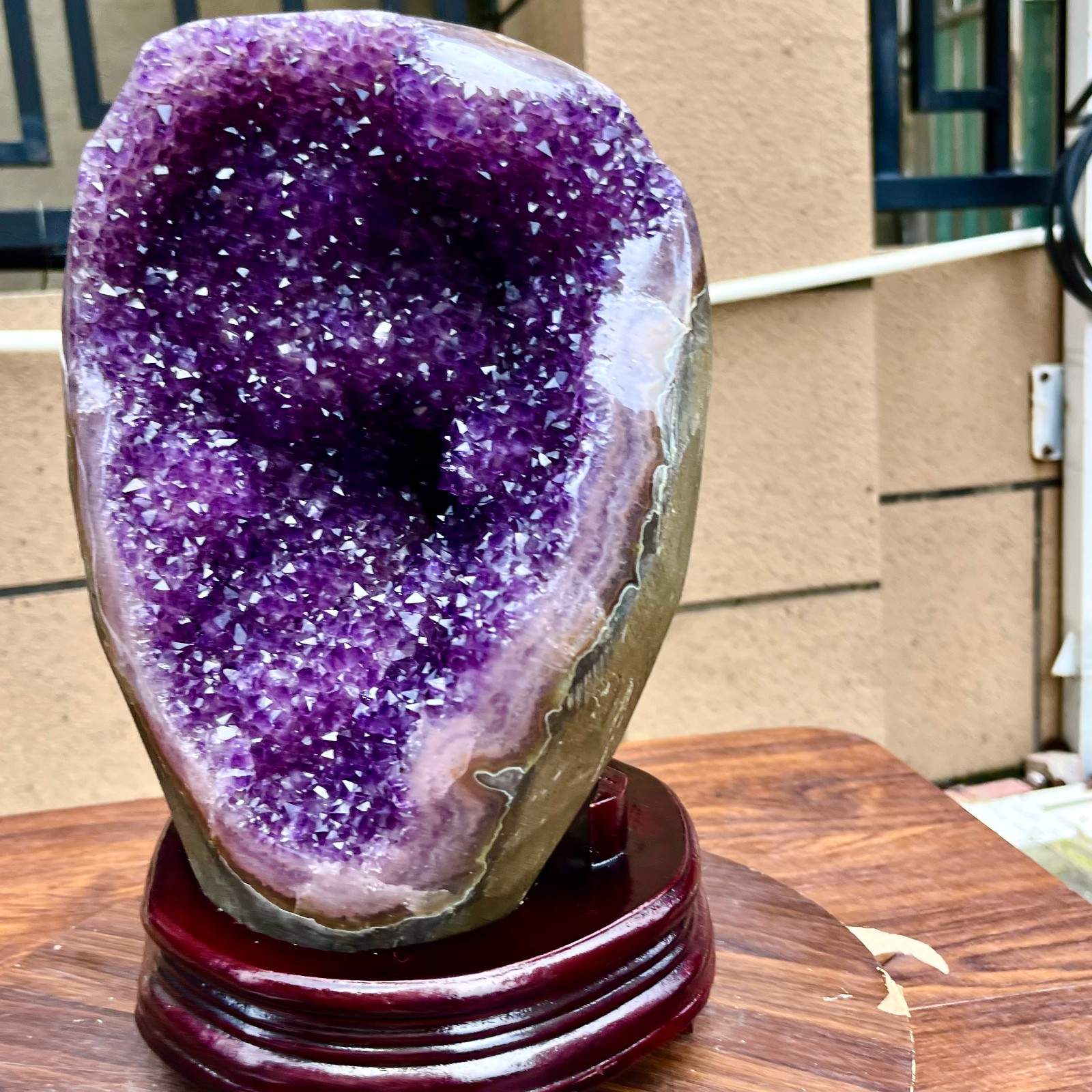 20.77LB Natural amethyst, quartz ore body Uruguayan amethyst crystal block
